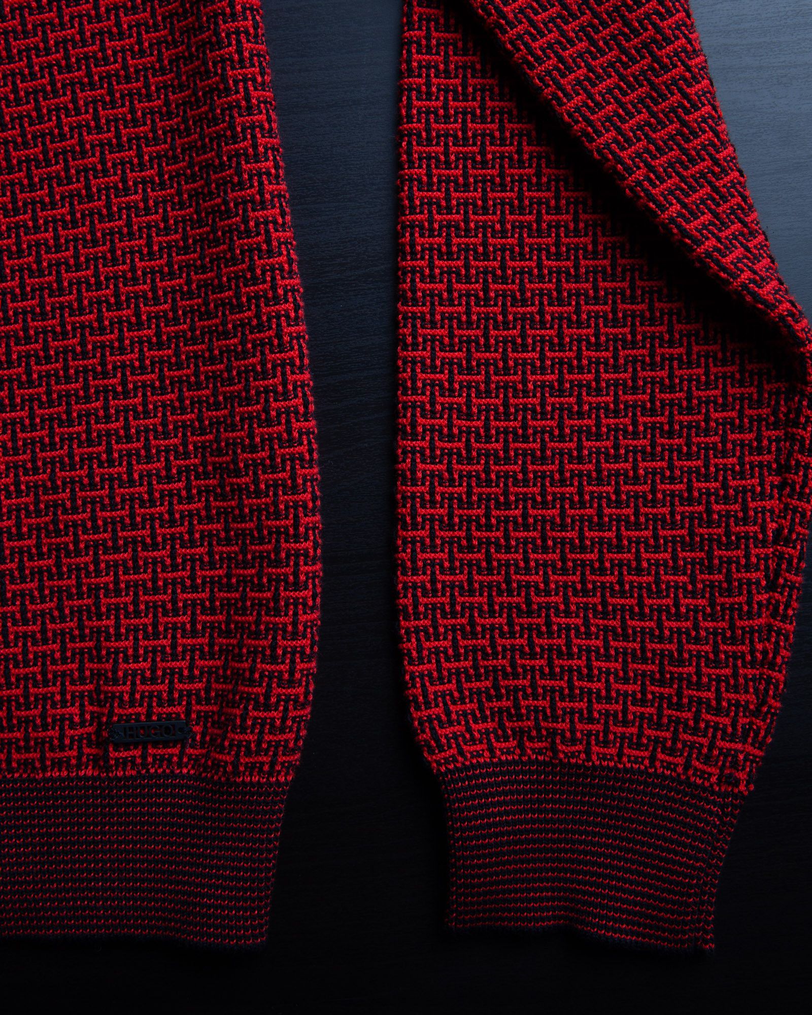 Hugo Boss NWT Cotton Crew-Neck Sweater in Two-Colored Structure Size US S / EU 44-46 / 1 - 4 Thumbnail