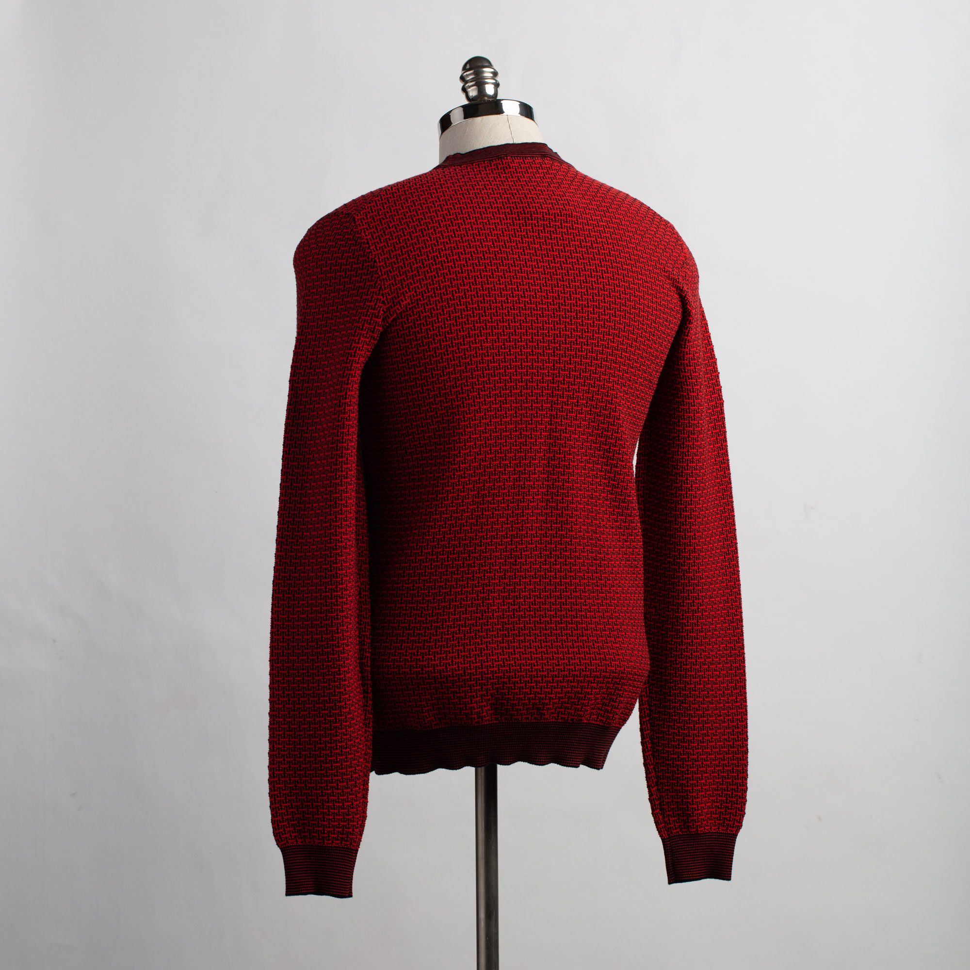 Hugo Boss NWT Cotton Crew-Neck Sweater in Two-Colored Structure Size US S / EU 44-46 / 1 - 2 Thumbnail