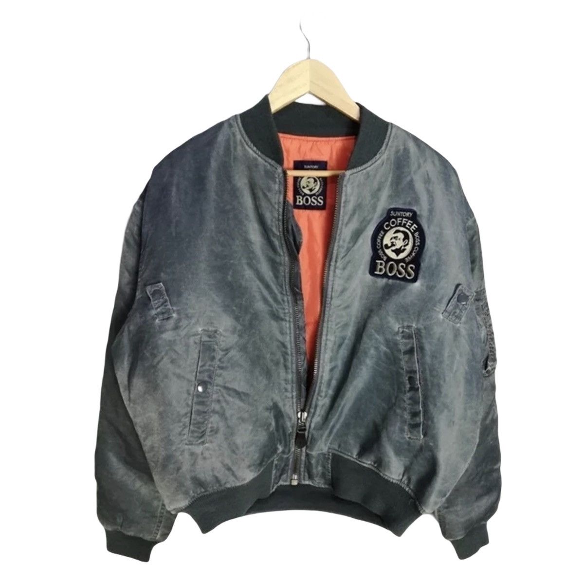 Japanese Brand BOSS Suntory coffee bomber jacket Size US L / EU 52-54 / 3 - 1 Thumbnail