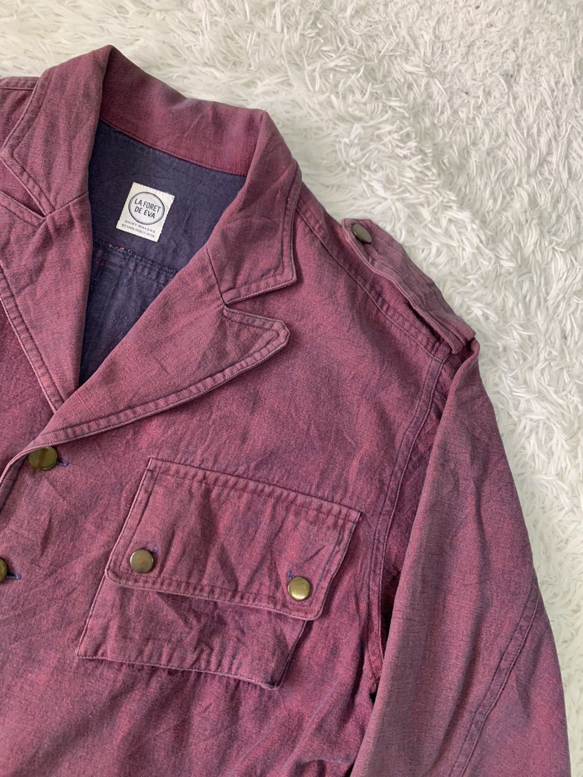 Japanese Brand La Foret De Eva Cargo Pocket Style Jacket Size US M / EU 48-50 / 2 - 6 Thumbnail