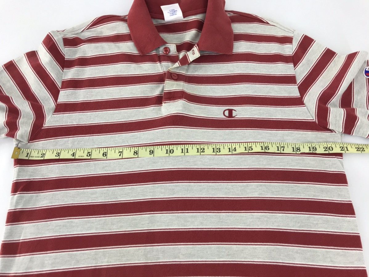 Champion Champion Polo T-shirt Tee Striped Design Unisex Wear Size US L / EU 52-54 / 3 - 9 Thumbnail