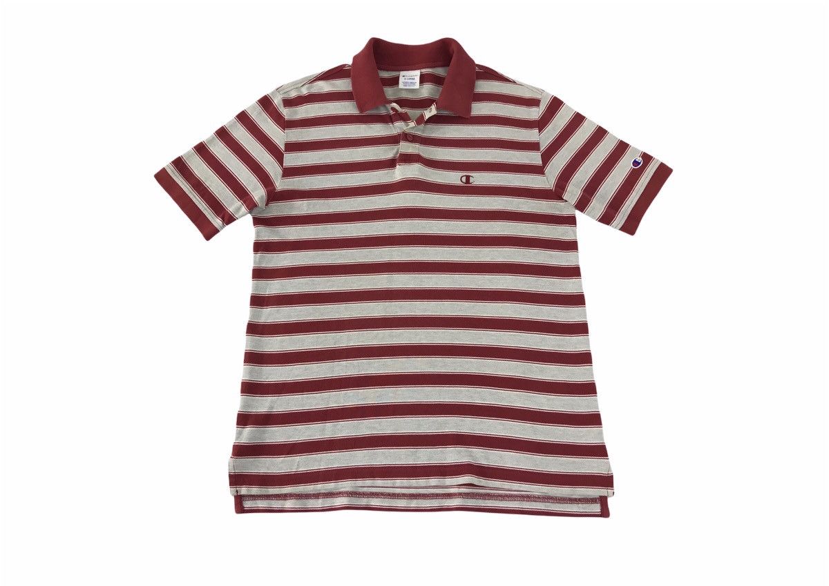 Champion Champion Polo T-shirt Tee Striped Design Unisex Wear Size US L / EU 52-54 / 3 - 1 Thumbnail