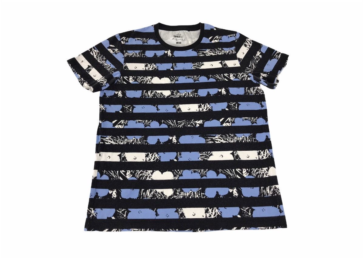 Andy Warhol × Japanese Brand Andy Warhol Floral Striped Art Design Tee Printed All Over Size US M / EU 48-50 / 2 - 1 Thumbnail