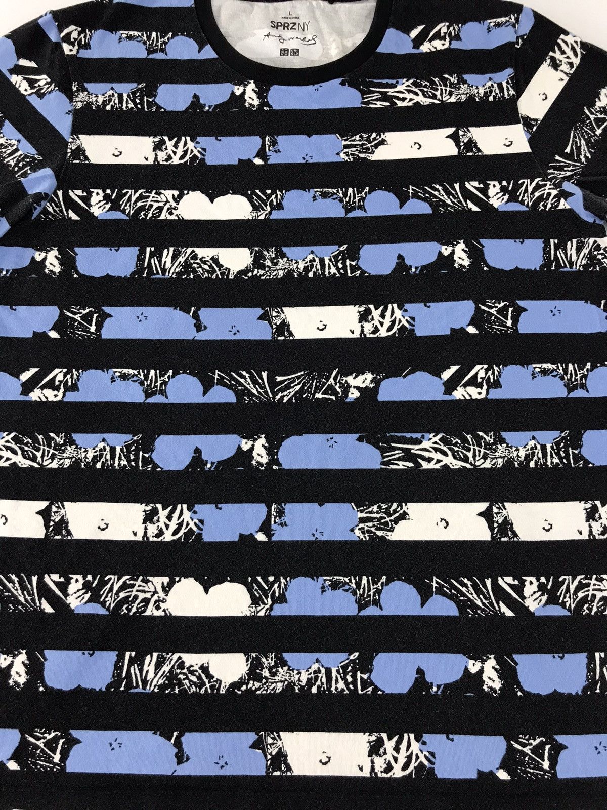 Andy Warhol × Japanese Brand Andy Warhol Floral Striped Art Design Tee Printed All Over Size US M / EU 48-50 / 2 - 3 Thumbnail