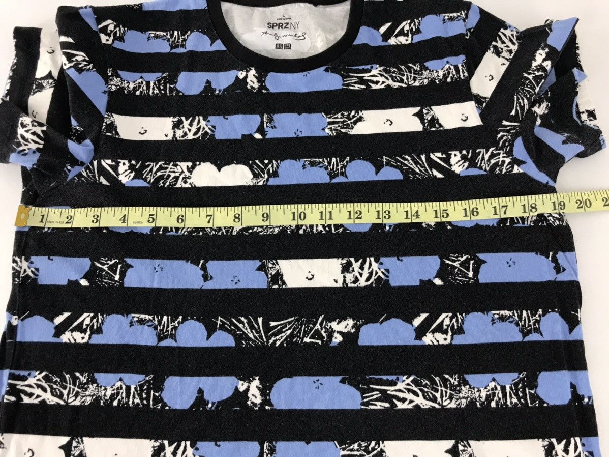 Andy Warhol × Japanese Brand Andy Warhol Floral Striped Art Design Tee Printed All Over Size US M / EU 48-50 / 2 - 7 Thumbnail