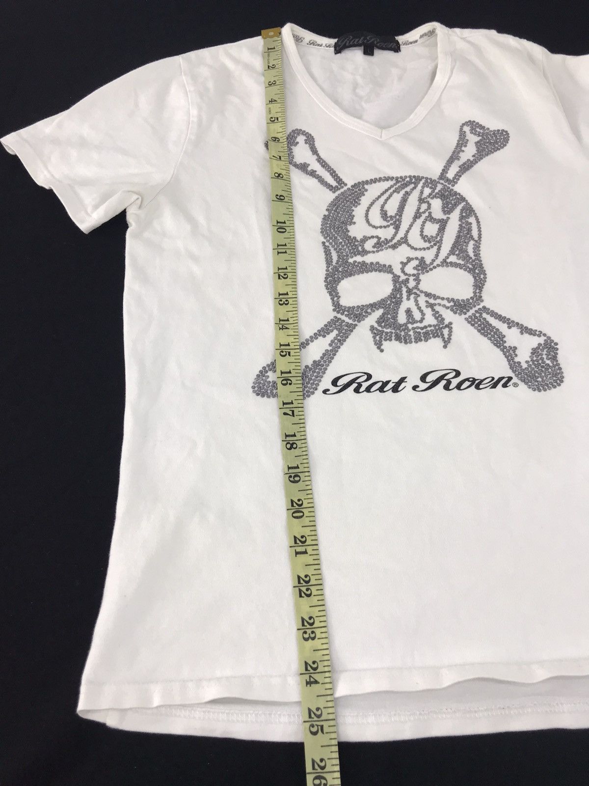 Japanese Brand Vintage Rat Roen Big Bone Skull Logo Tee Printed Size M / US 6-8 / IT 42-44 - 11 Thumbnail