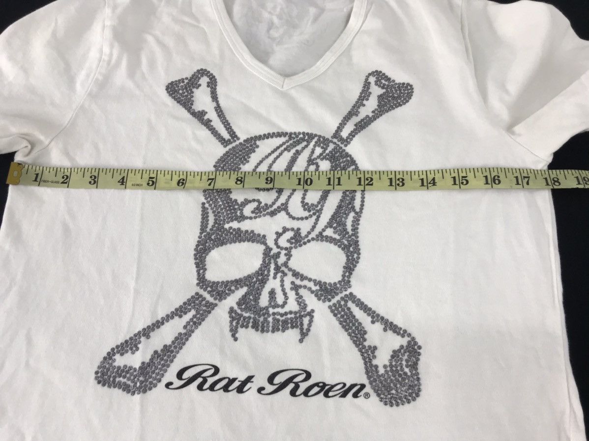 Japanese Brand Vintage Rat Roen Big Bone Skull Logo Tee Printed Size M / US 6-8 / IT 42-44 - 10 Thumbnail