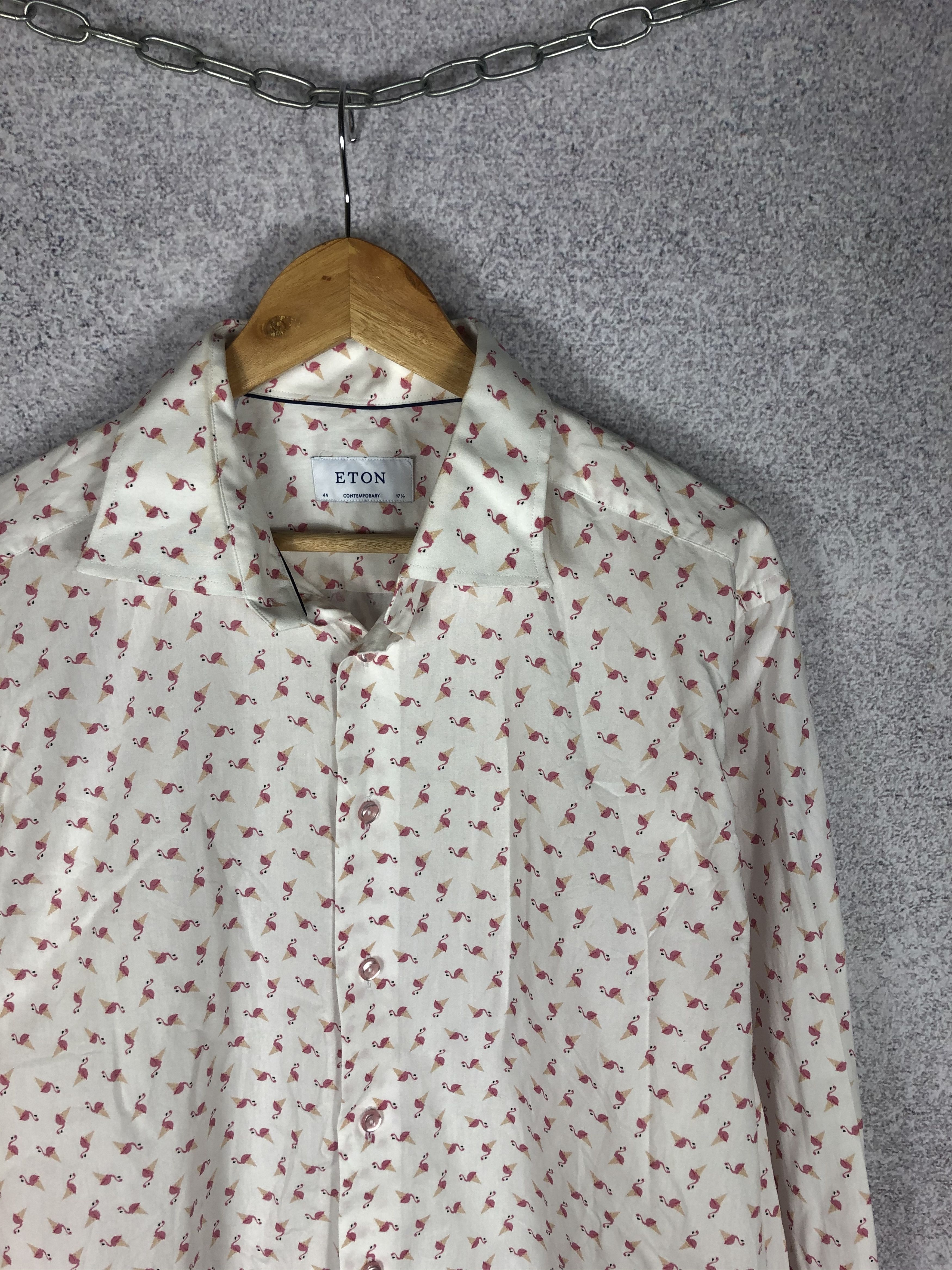 Eton Contemporary Print Pattern Long Sleeve Shirt
