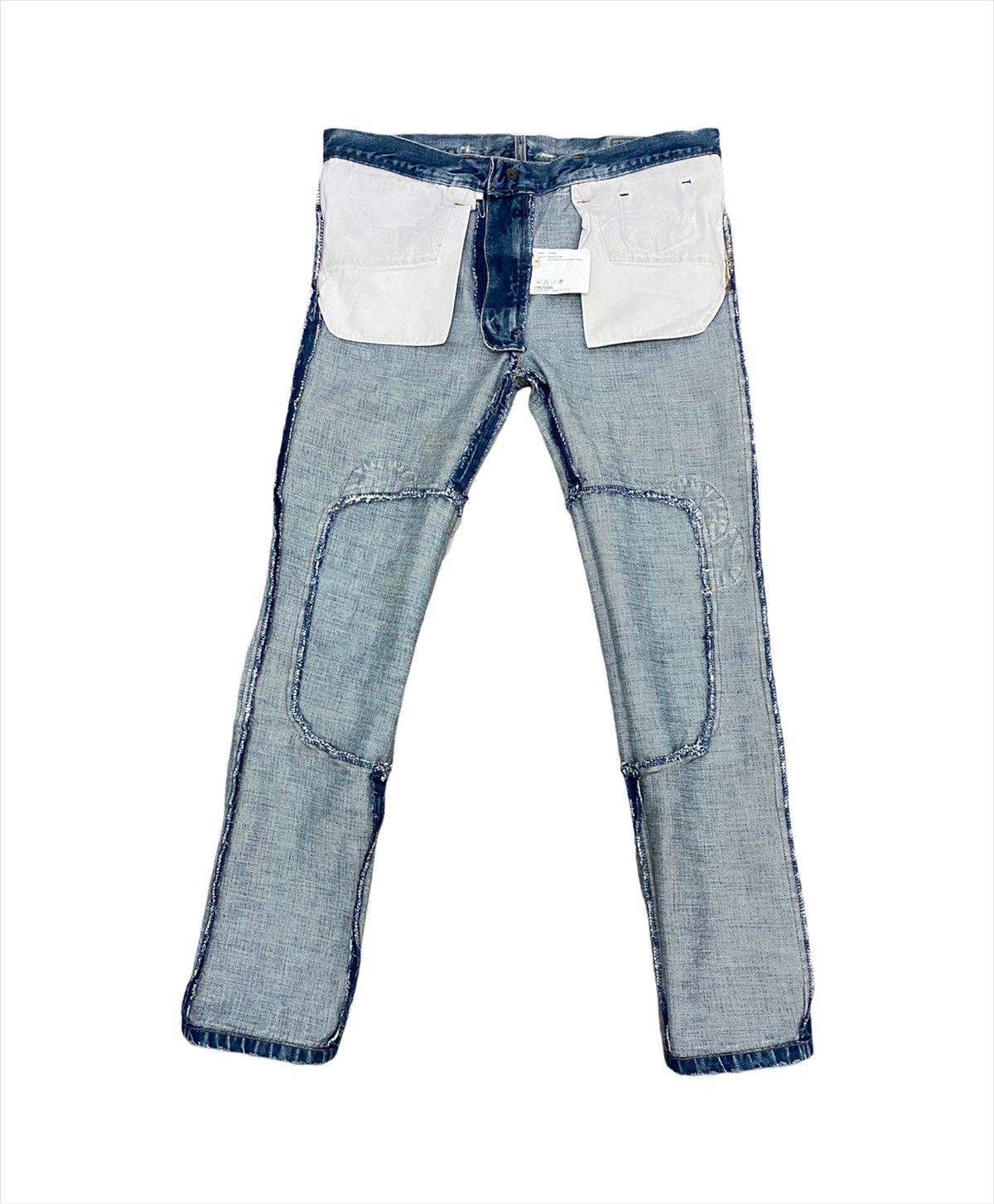 20471120 Vintage Patchwork Denim Cosmic Wonder process by hand Jeans Size US 32 / EU 48 - 8 Thumbnail