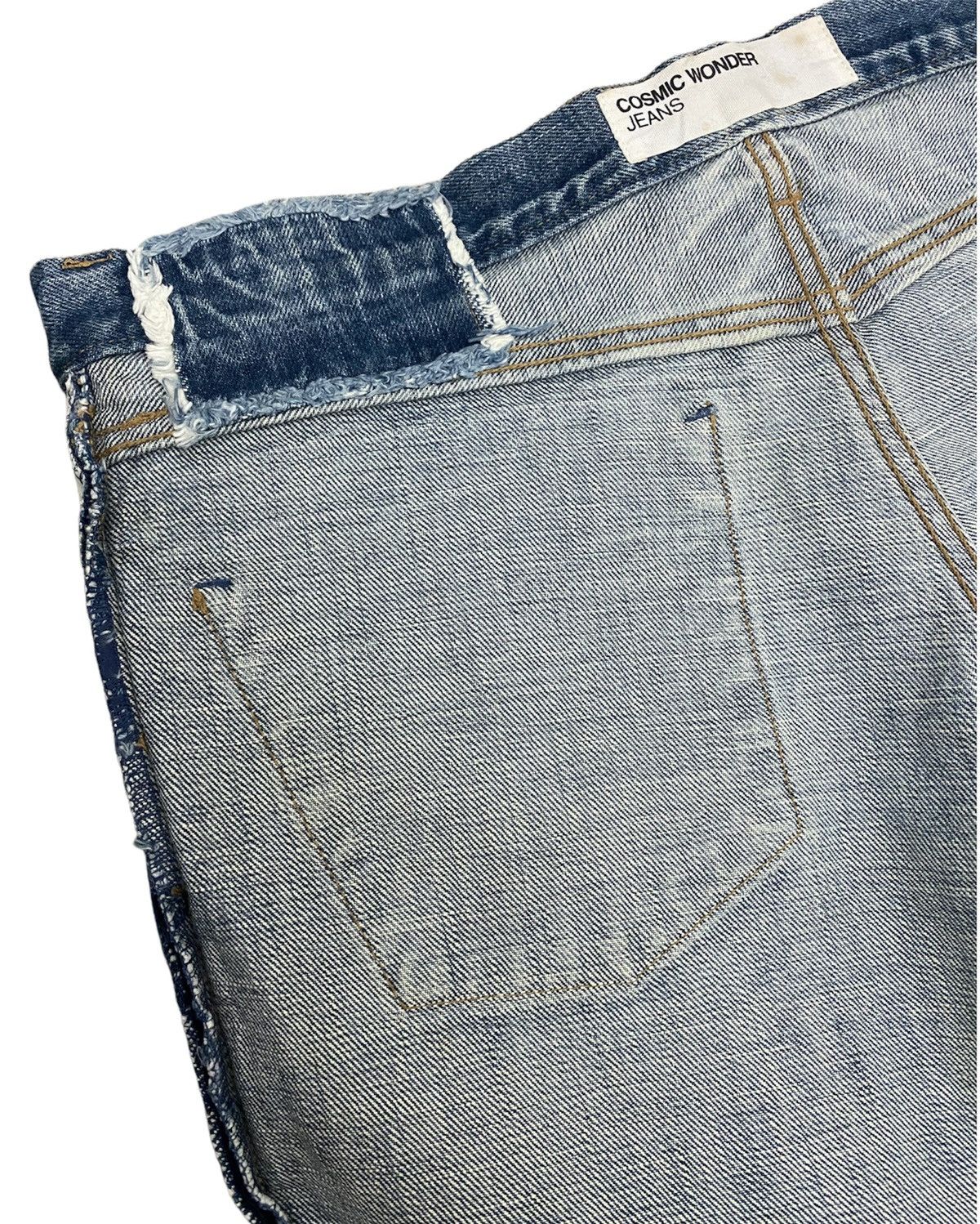 20471120 Vintage Patchwork Denim Cosmic Wonder process by hand Jeans Size US 32 / EU 48 - 10 Thumbnail