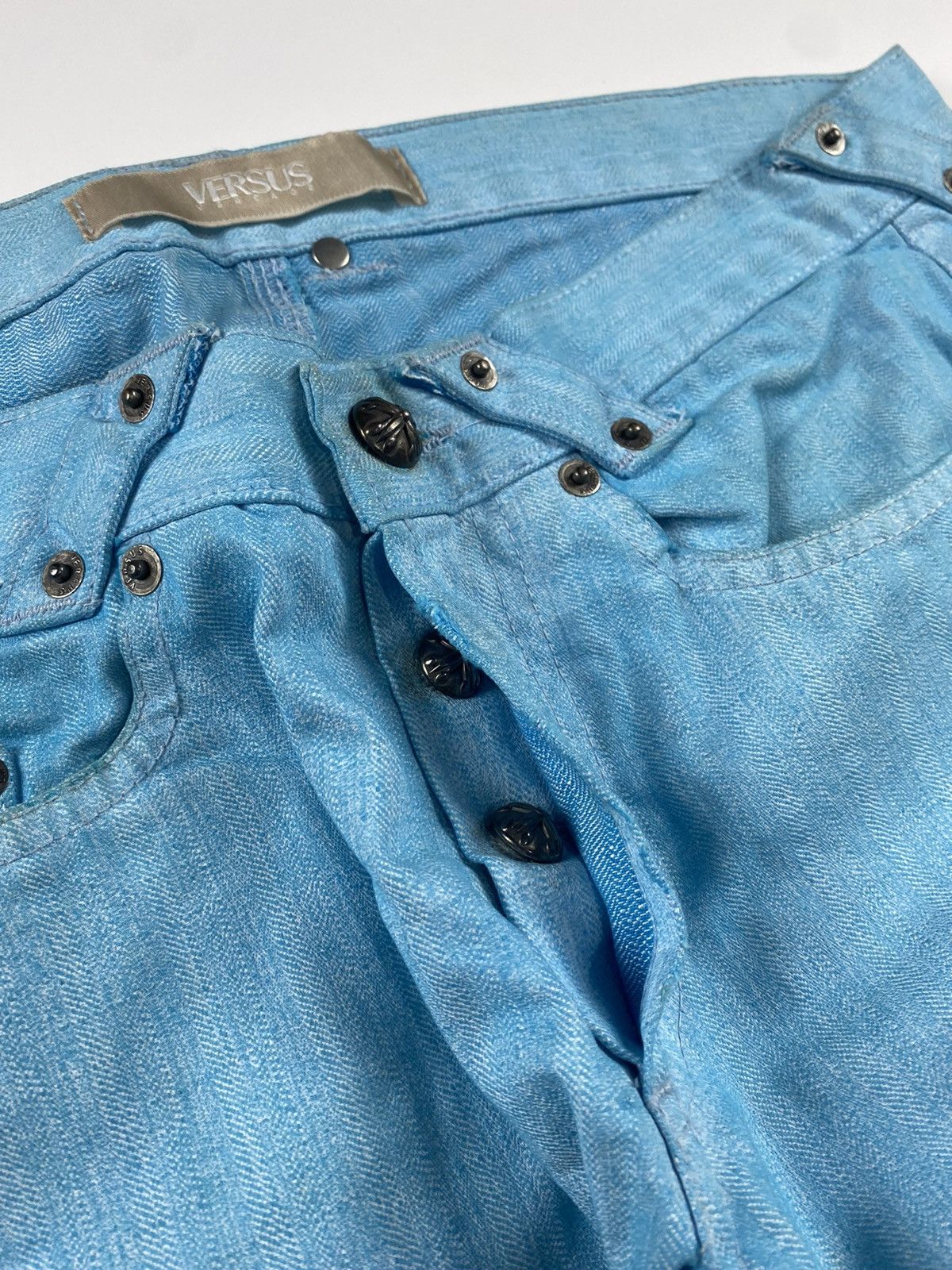 Versace Versace Versus Wax Coated Denim Pants Size US 34 / EU 50 - 5 Thumbnail