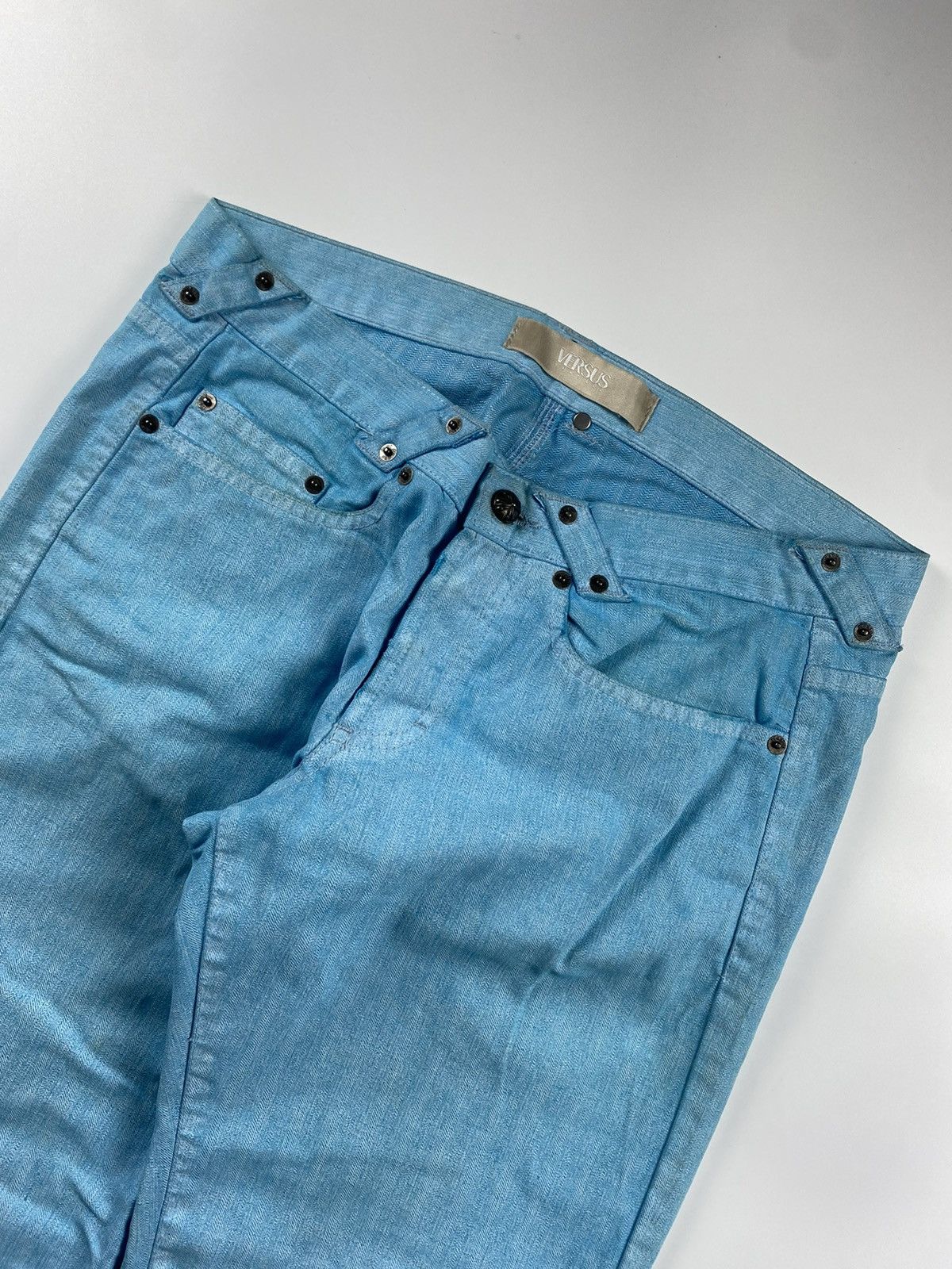 Versace Versace Versus Wax Coated Denim Pants Size US 34 / EU 50 - 2 Thumbnail