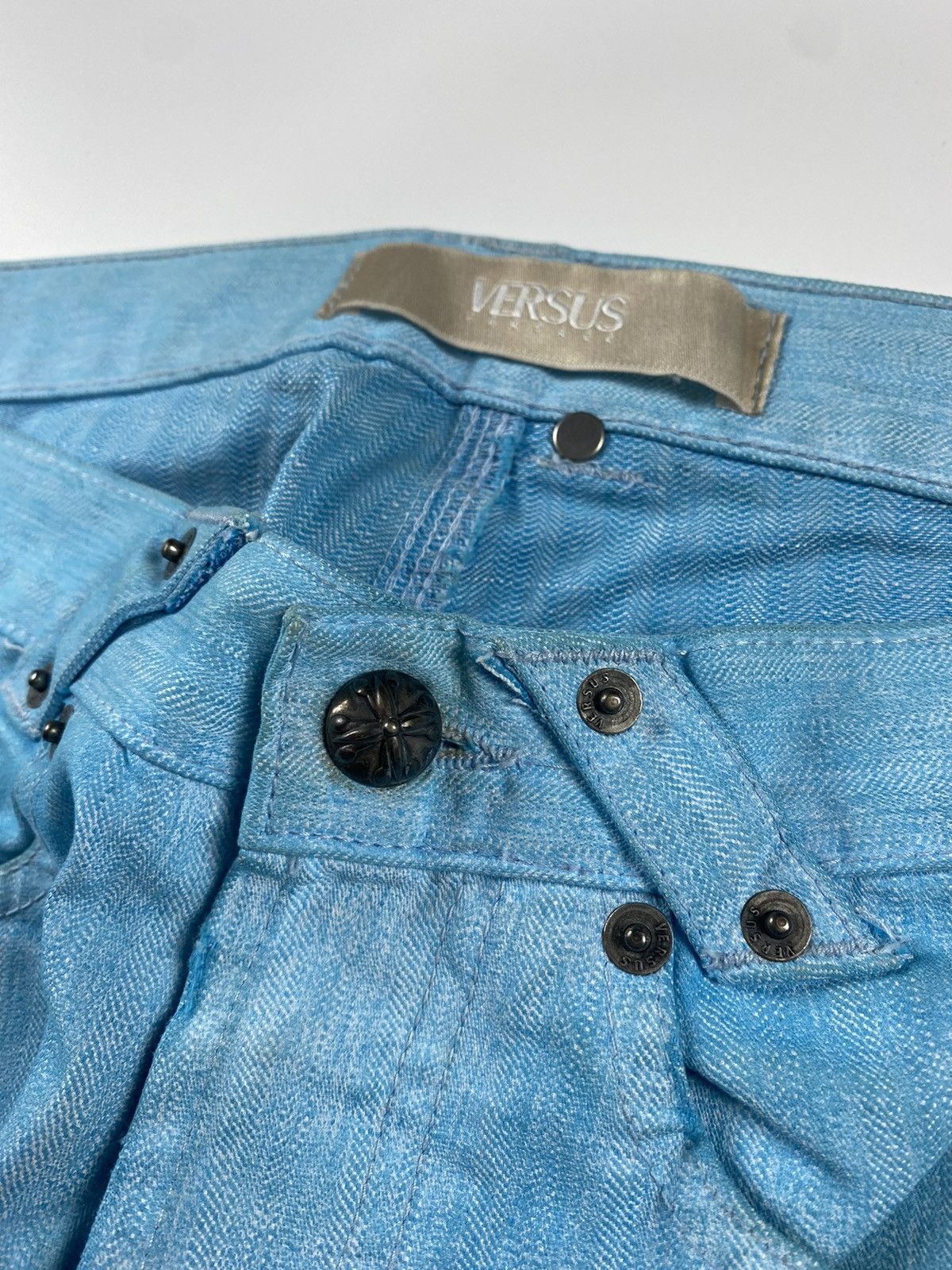 Versace Versace Versus Wax Coated Denim Pants Size US 34 / EU 50 - 4 Thumbnail