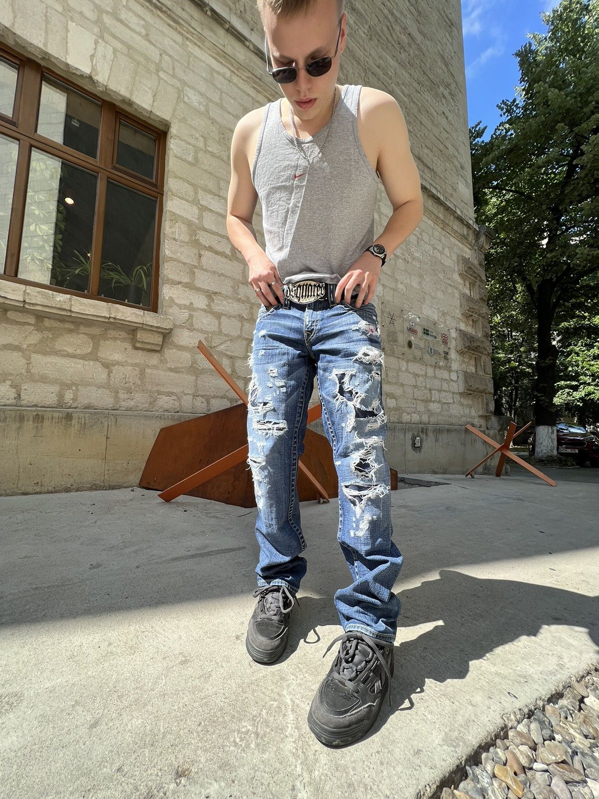 True Religion Vintage True Religion Distressed Denim Jeans Size US 32 / EU 48 - 8 Thumbnail
