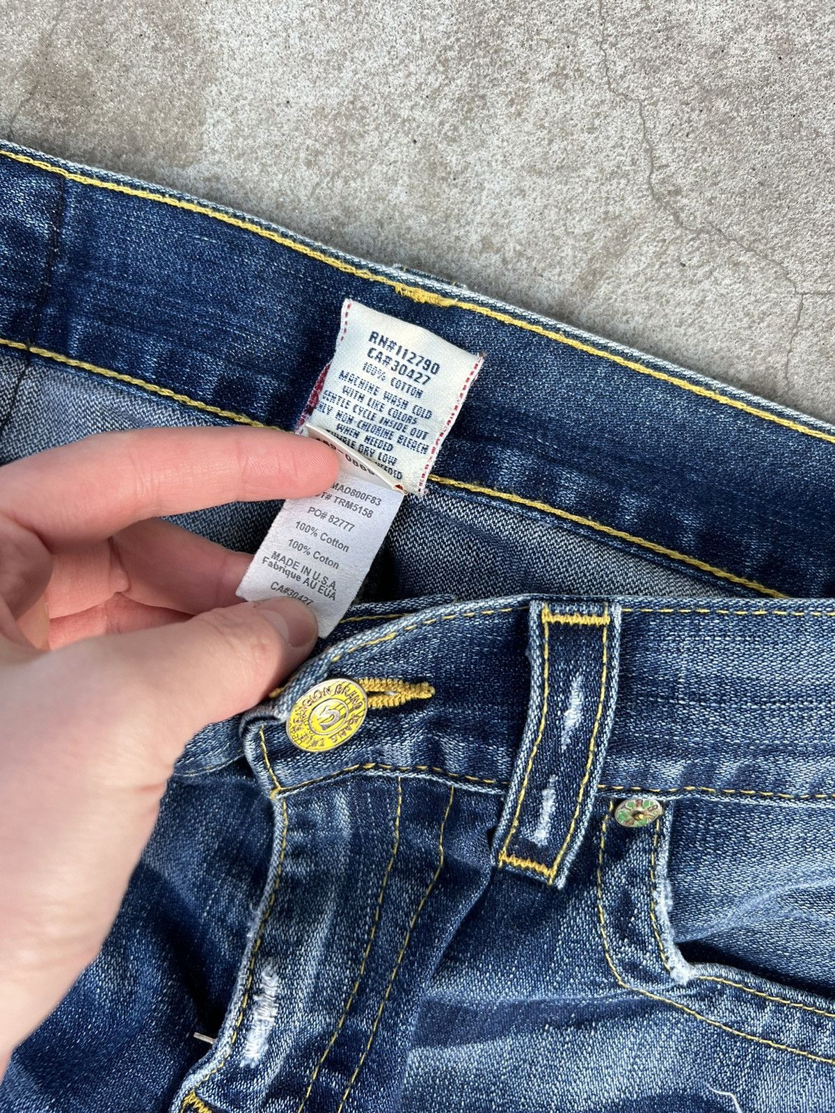 True Religion Vintage True Religion Distressed Denim Jeans Size US 32 / EU 48 - 15 Thumbnail