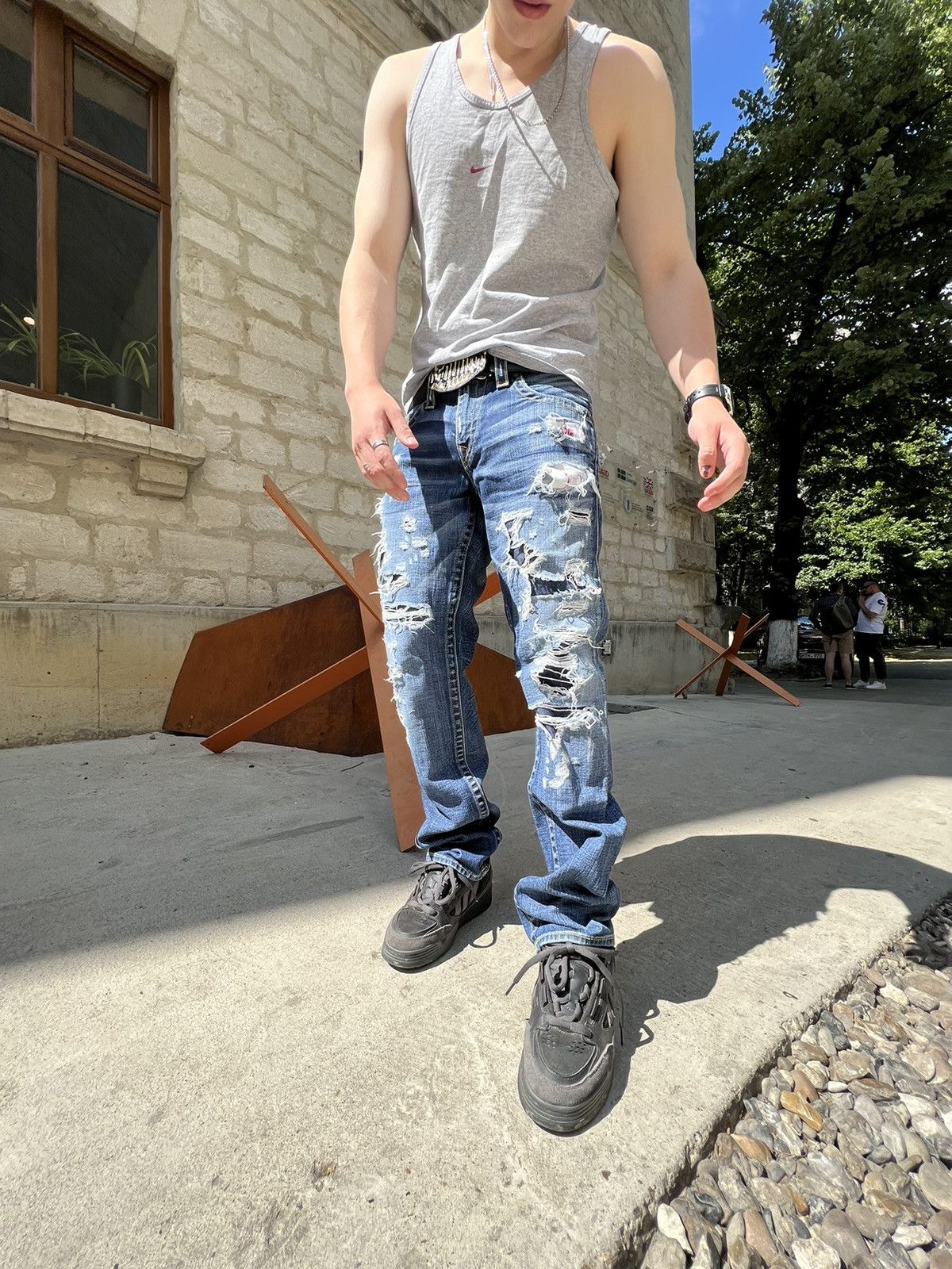 True Religion Vintage True Religion Distressed Denim Jeans Size US 32 / EU 48 - 10 Thumbnail