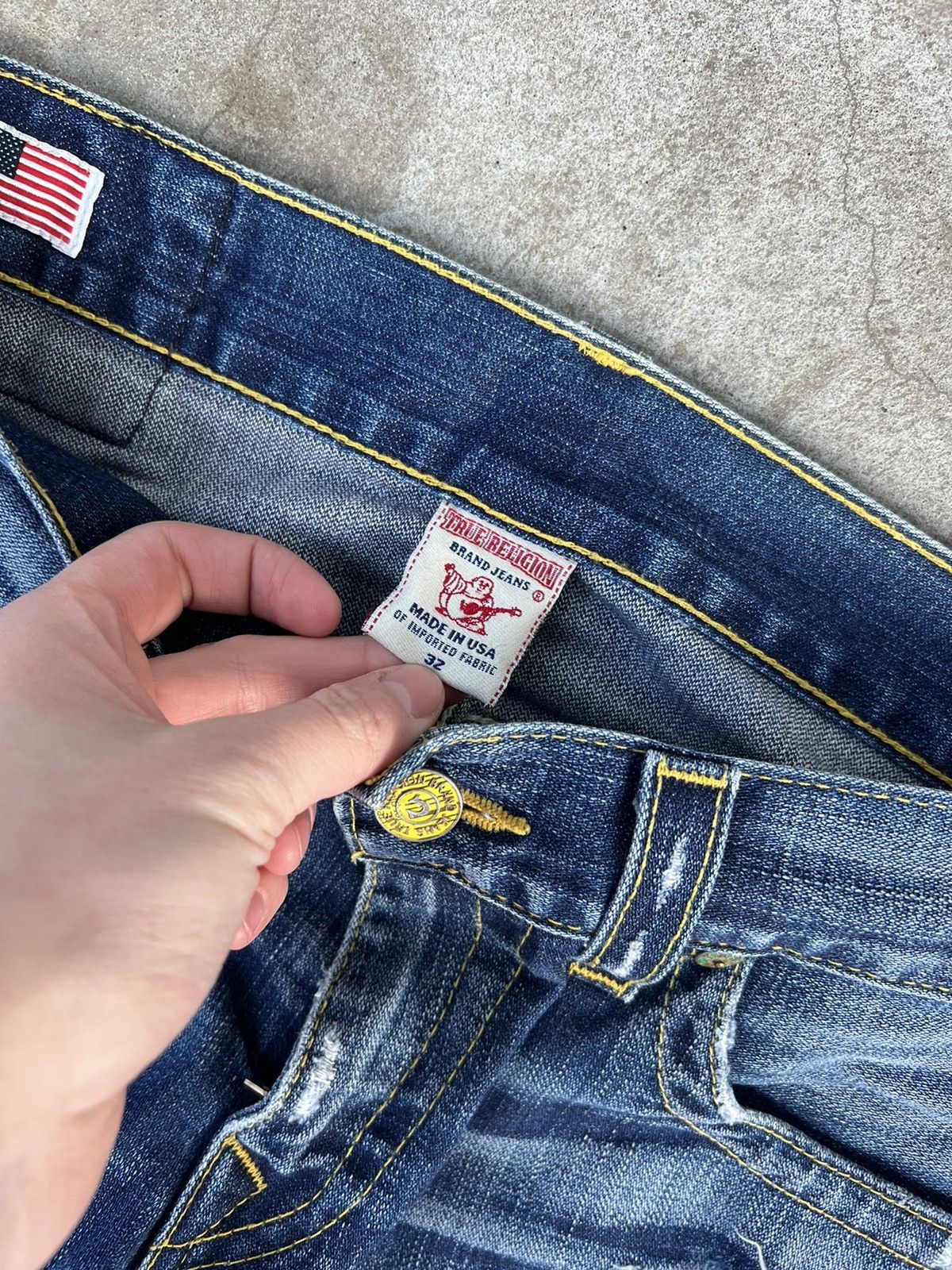 True Religion Vintage True Religion Distressed Denim Jeans Size US 32 / EU 48 - 14 Thumbnail
