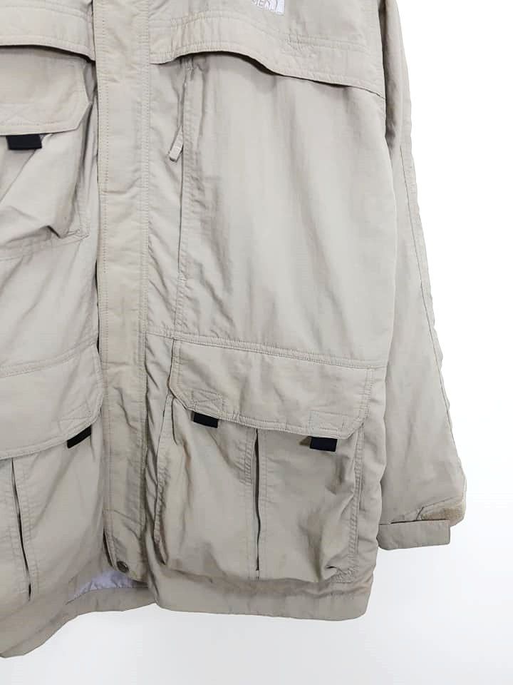 The North Face TNF Nylon Beige Hooded Jacket Size US L / EU 52-54 / 3 - 8 Thumbnail