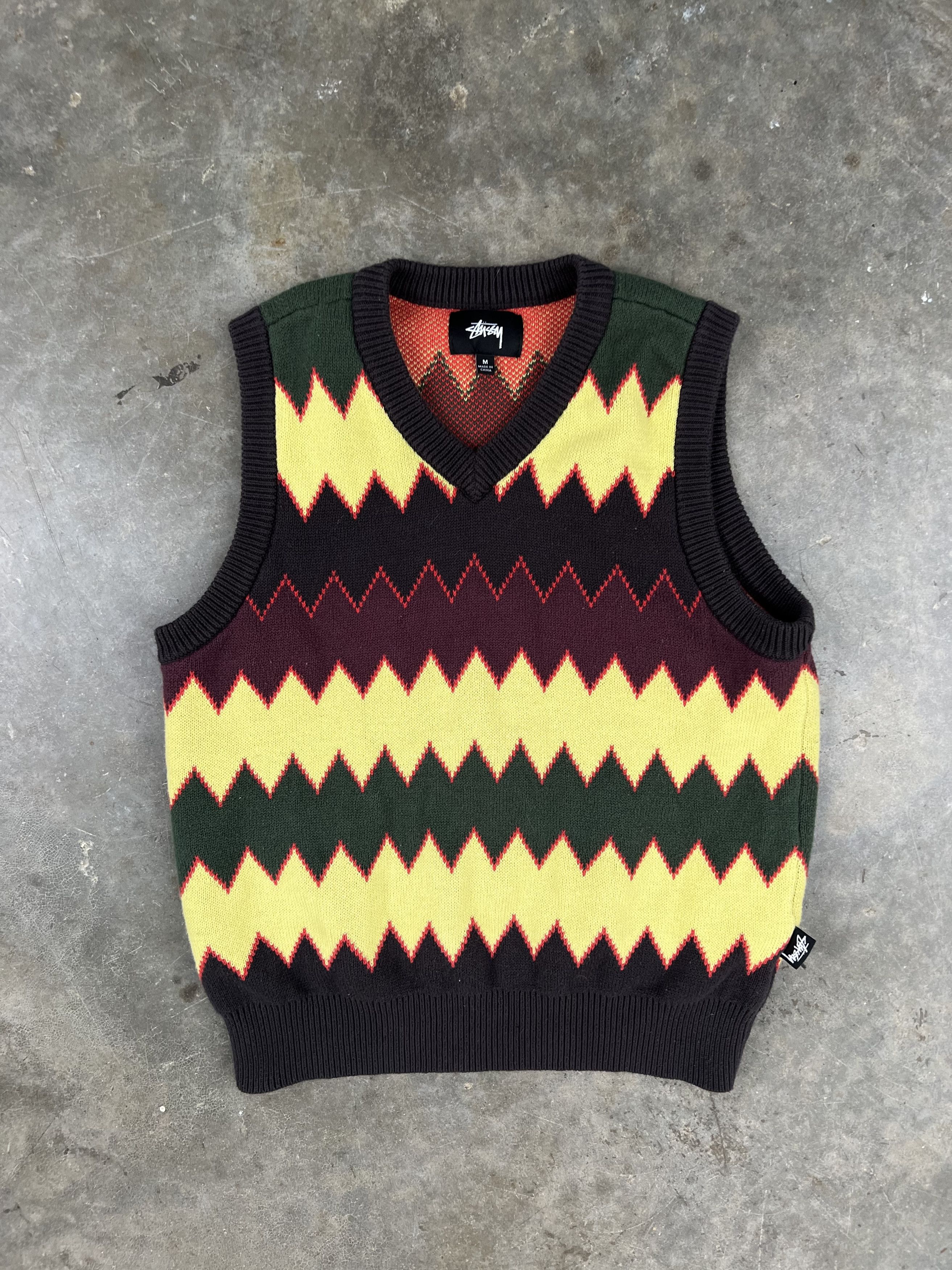 Stussy Stussy Argyle Jacquard Waves Vest Multi Color Vest