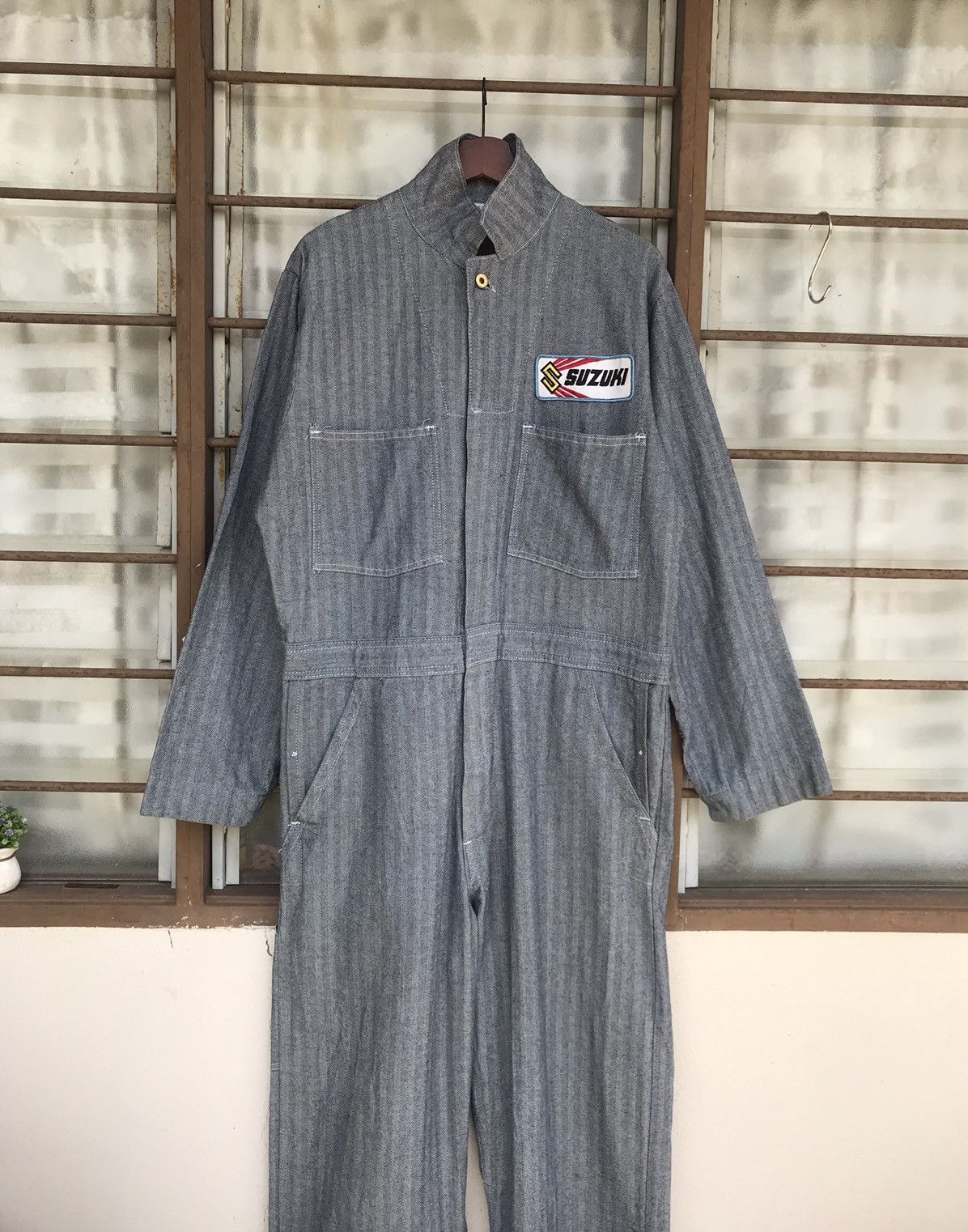 Other Vintage Suzuki coverall sanforized hickory union made usa Size US L / EU 52-54 / 3 - 4 Thumbnail