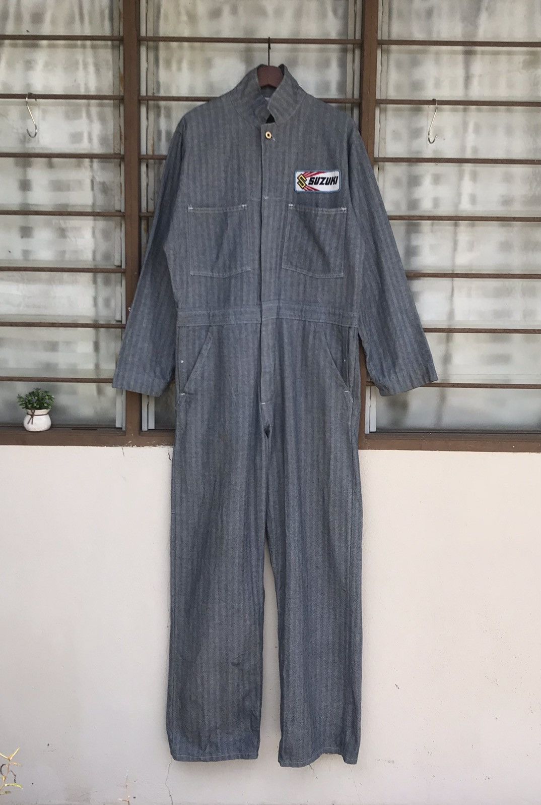 Other Vintage Suzuki coverall sanforized hickory union made usa Size US L / EU 52-54 / 3 - 2 Thumbnail