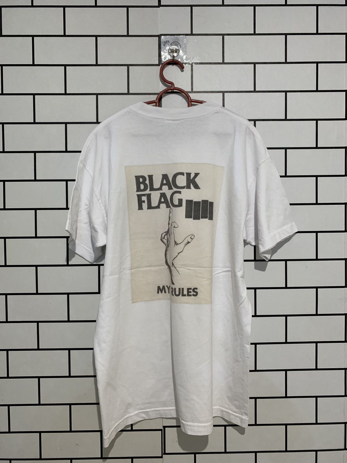 Band Tees × Vintage Black Flag Am1 Size US L / EU 52-54 / 3 - 3 Thumbnail