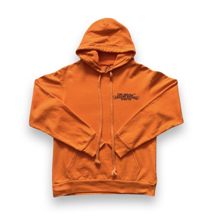 Off-White Chrome Hearts x Off-White Art Basel Orange Hoodie | Grailed