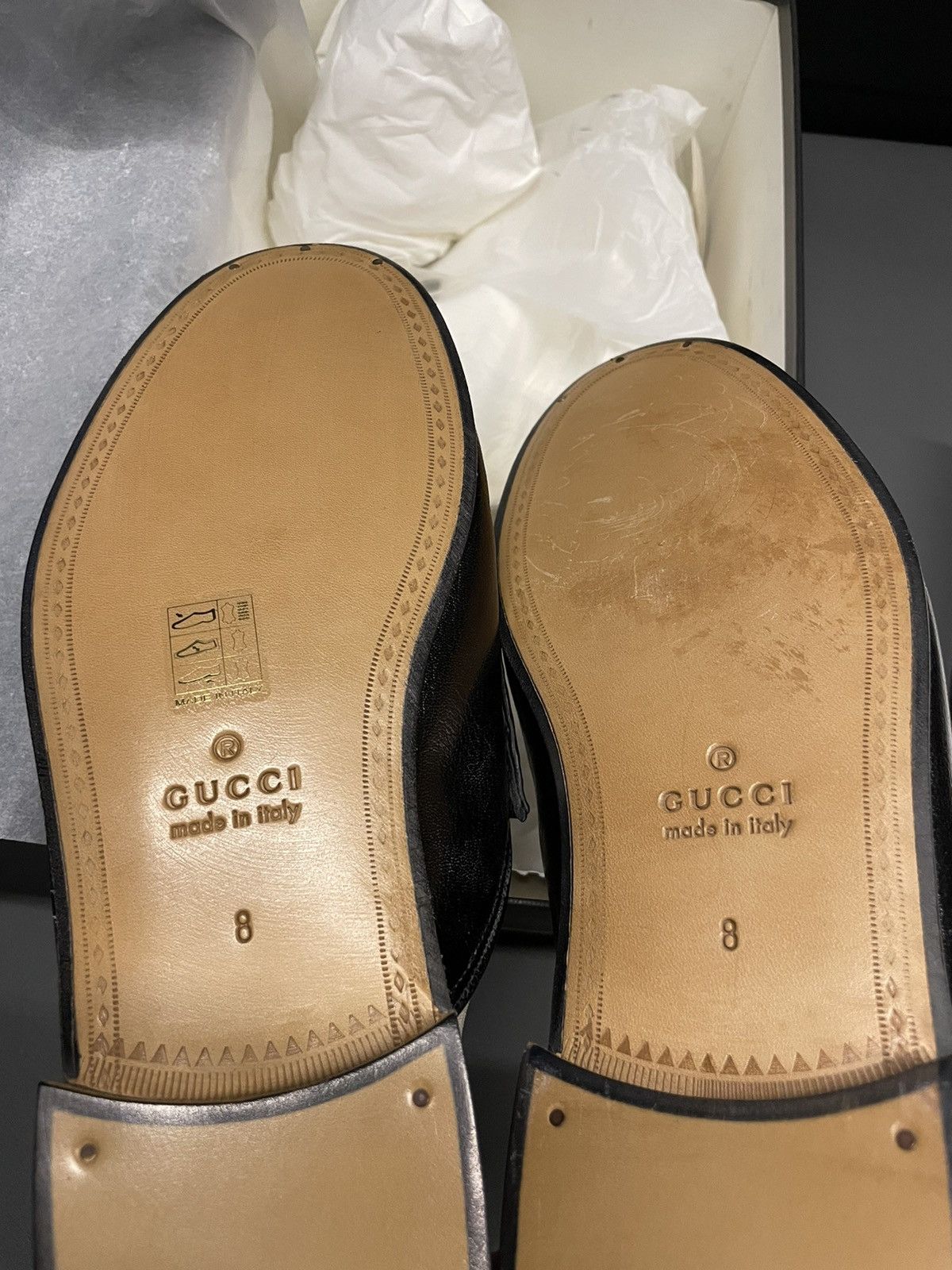 Gucci Brand NEW Limited Edition Leather Elastic Band Loafer Sandal Size US 8 / EU 41 - 8 Thumbnail