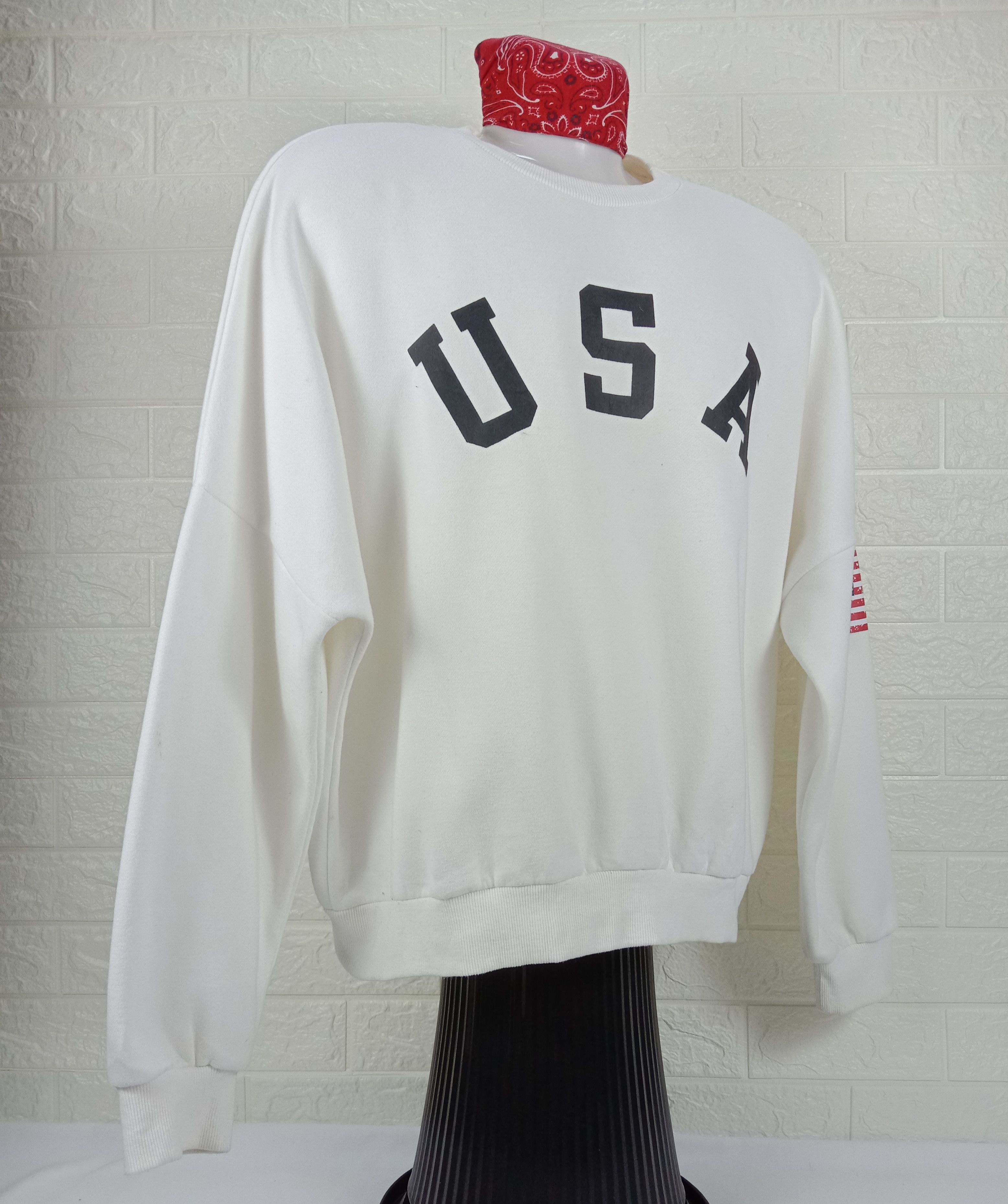 Vintage Vintage USA American Flag Sweatshirt Size US XL / EU 56 / 4 - 2 Thumbnail