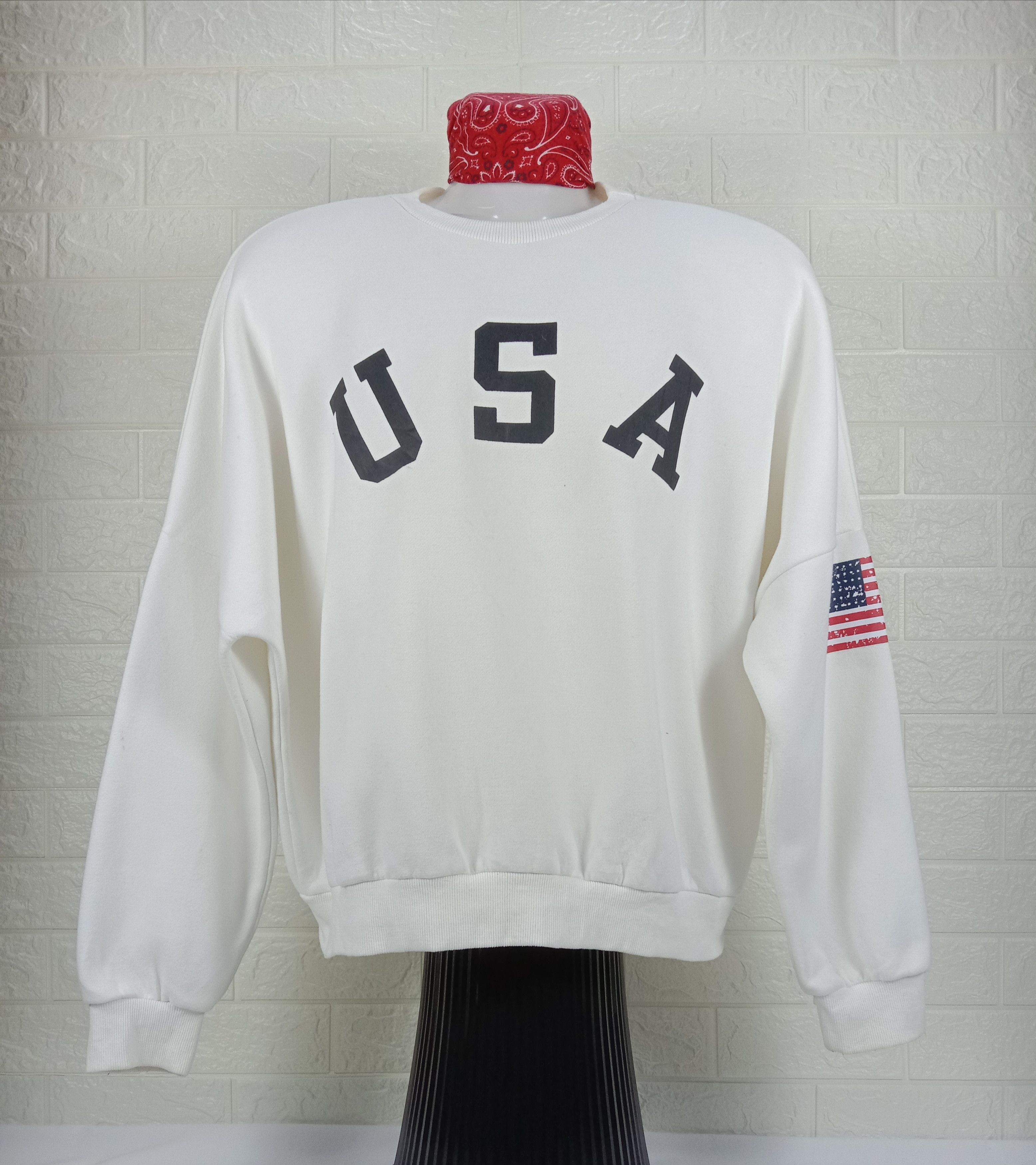 Vintage Vintage USA American Flag Sweatshirt Size US XL / EU 56 / 4 - 1 Thumbnail
