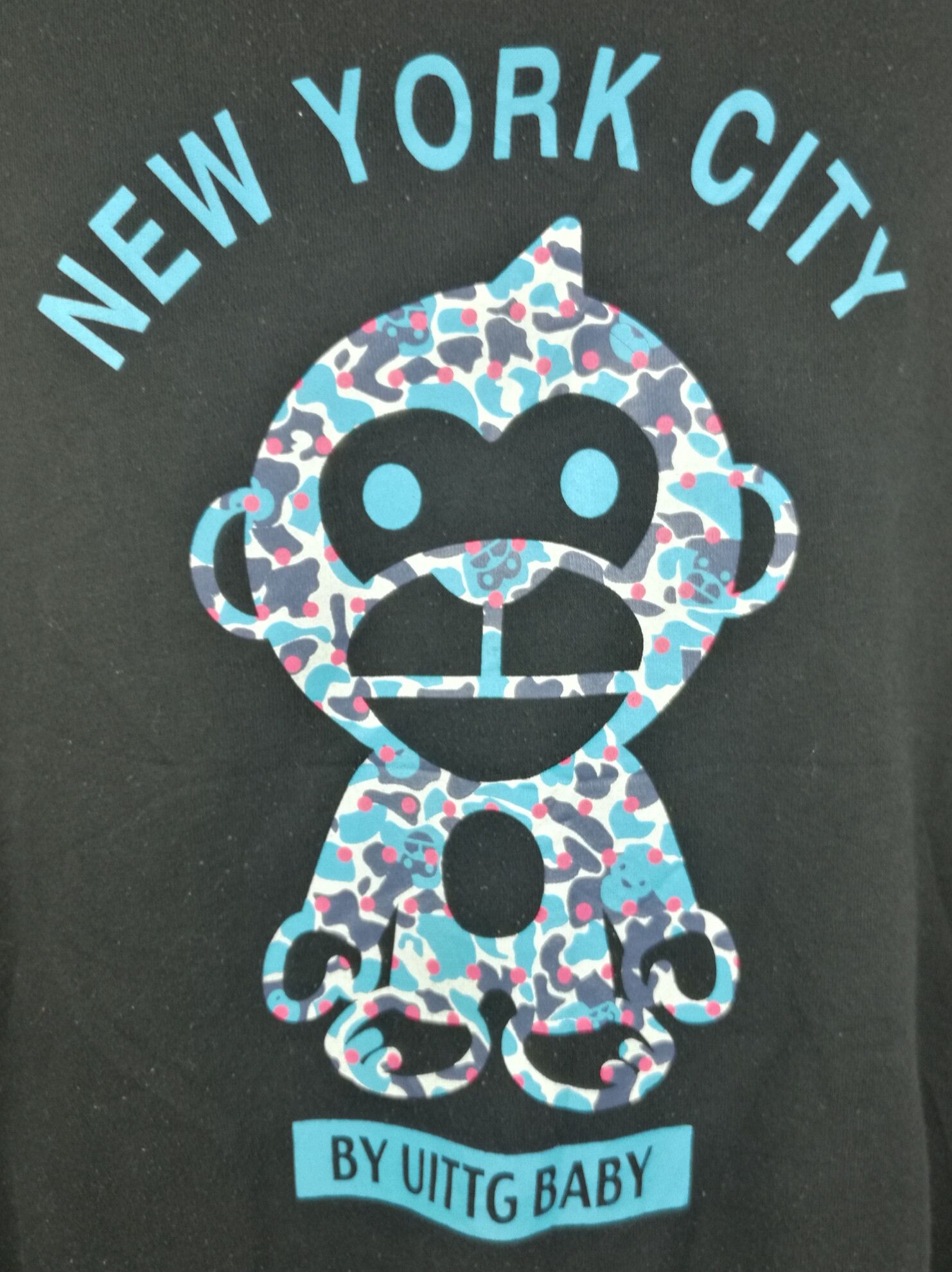 Japanese Brand Vintage UITTG BABY New York City Sweatshirt Size US L / EU 52-54 / 3 - 2 Thumbnail