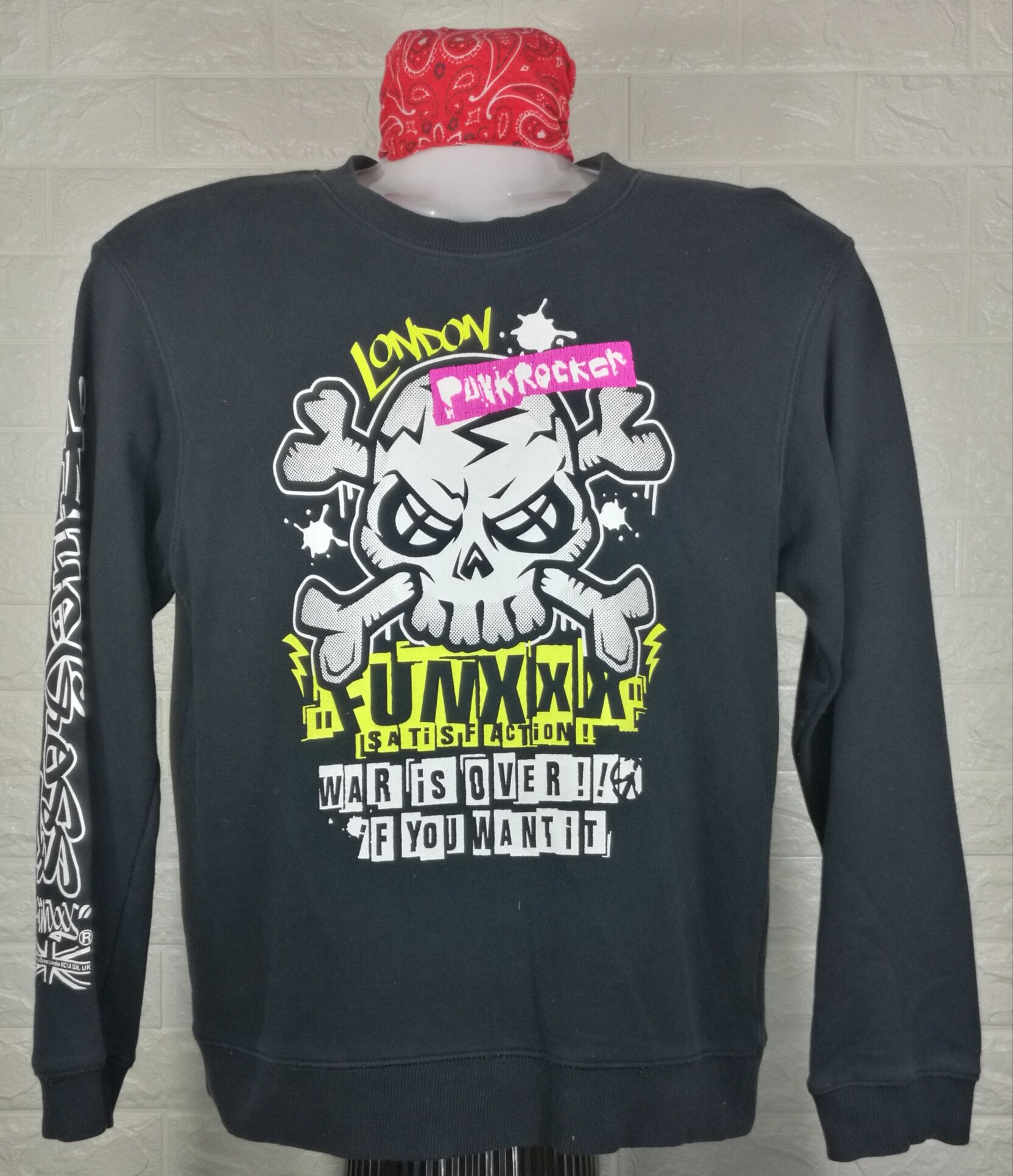 Vintage Blue Cross London Punk Rocker Sweatshirt