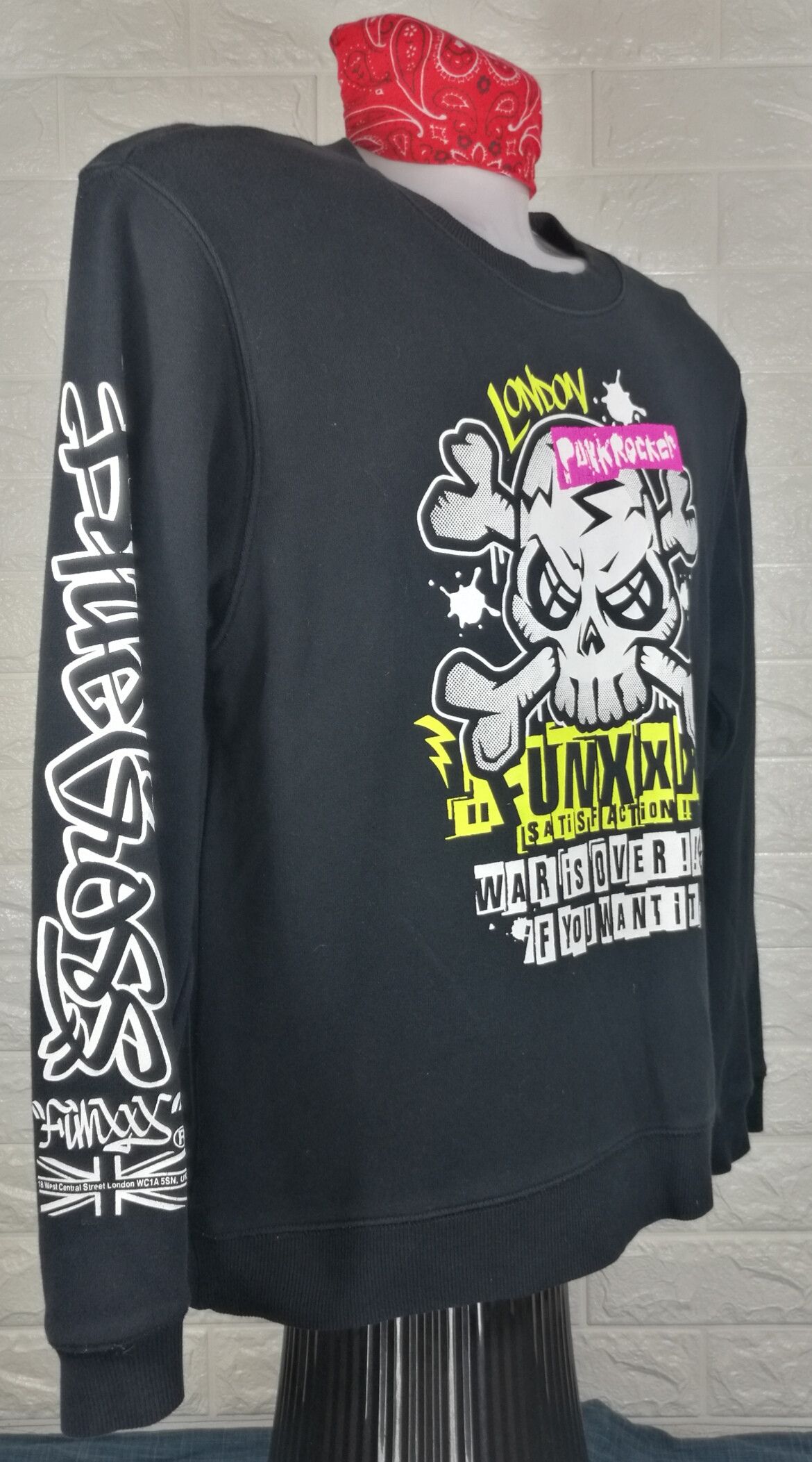 Japanese Brand Vintage Blue Cross London Punk Rocker Sweatshirt Size US M / EU 48-50 / 2 - 2 Thumbnail