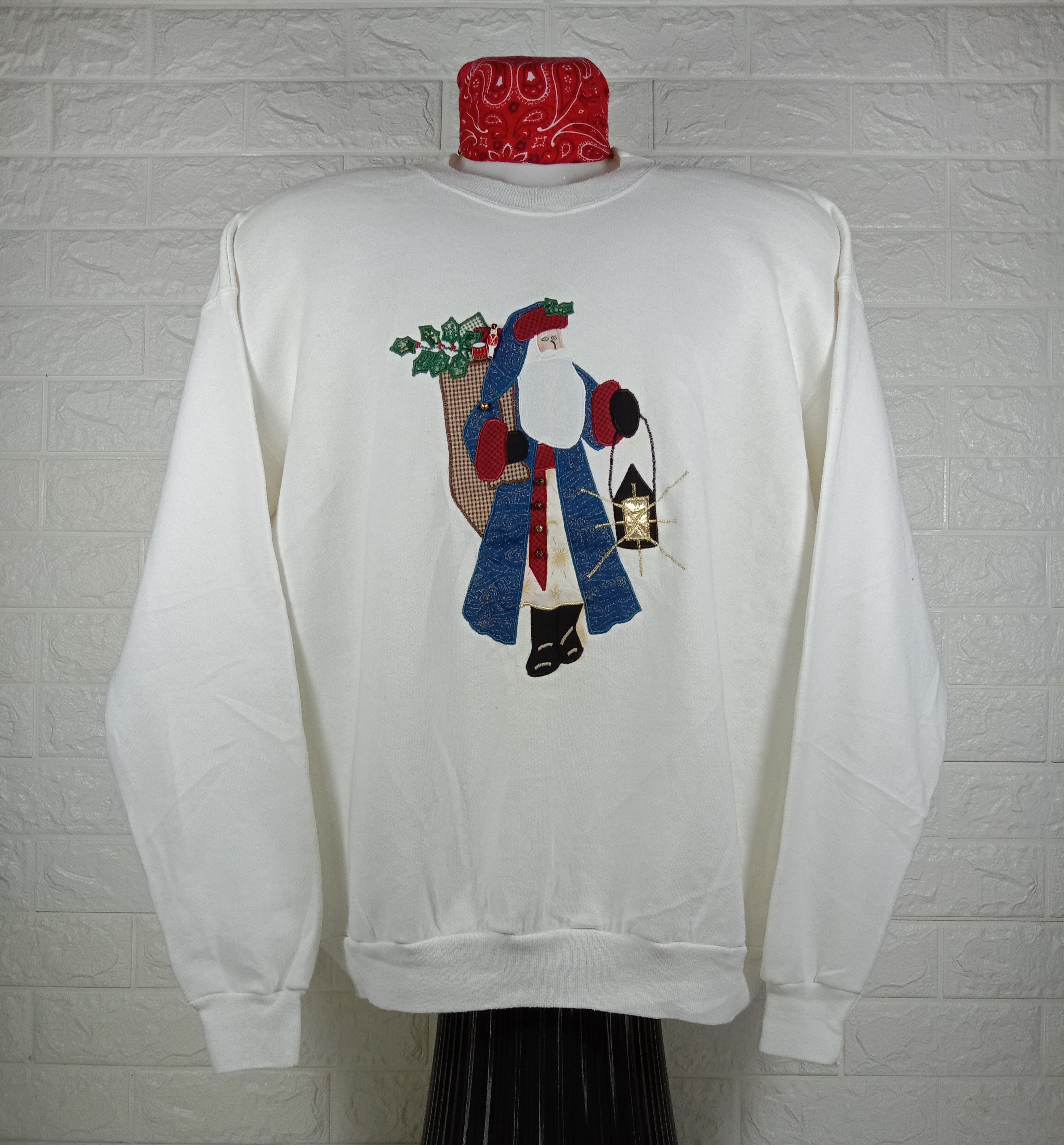 Hanes Vintage Hanes USA Santa Claus Embroidery Sweatshirt Size US L / EU 52-54 / 3 - 1 Thumbnail