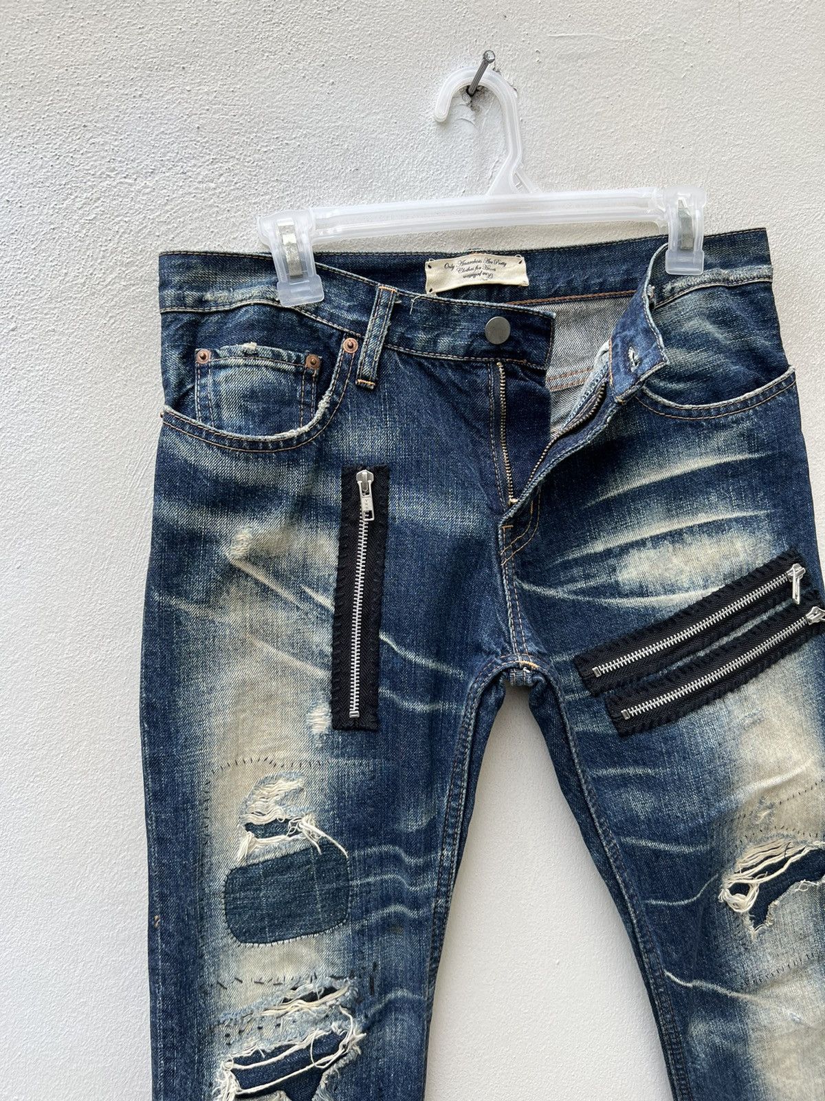 Vintage Vintage RNA Japan Distress Sashiko Bondage Denim Jeans Size US 30 / EU 46 - 8 Thumbnail