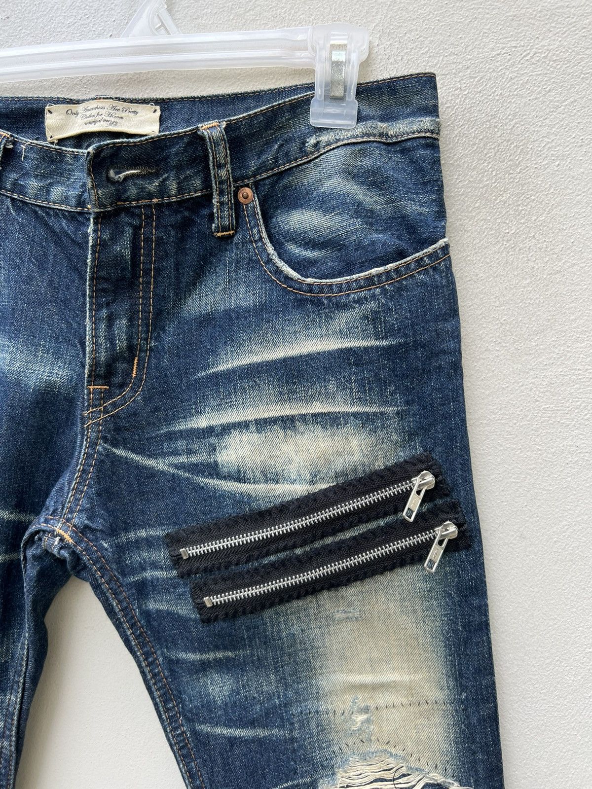 Vintage Vintage RNA Japan Distress Sashiko Bondage Denim Jeans Size US 30 / EU 46 - 12 Thumbnail