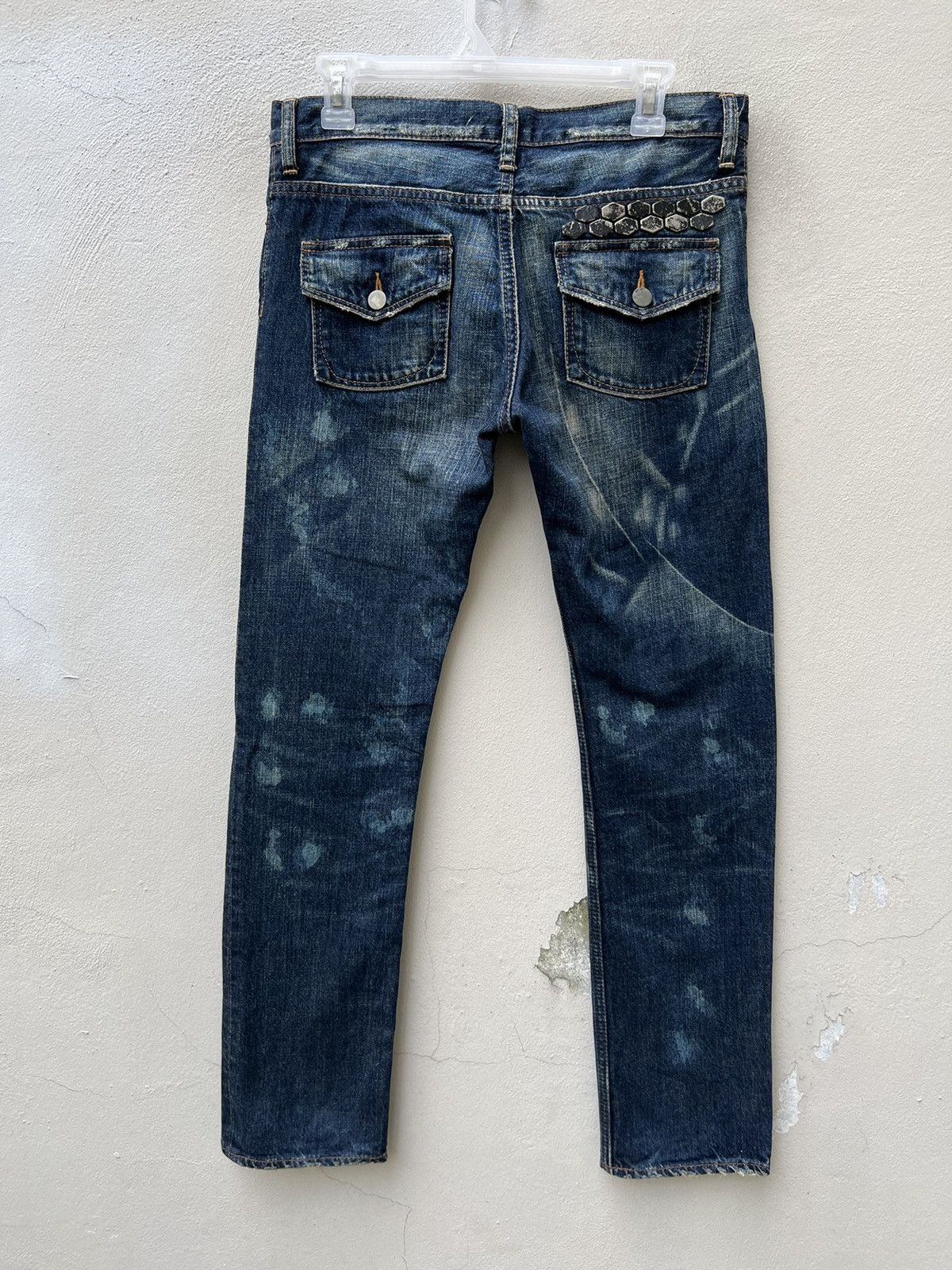 Vintage Vintage RNA Japan Distress Sashiko Bondage Denim Jeans Size US 30 / EU 46 - 16 Thumbnail