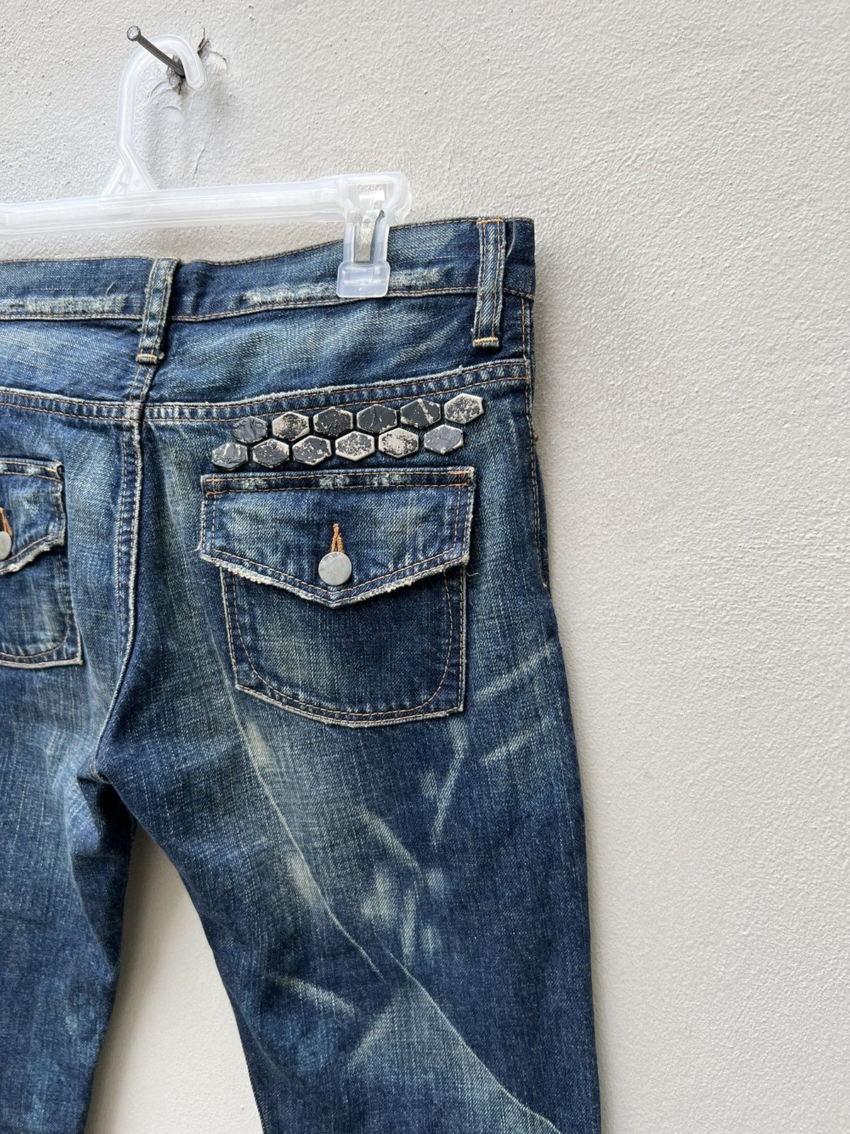 Vintage Vintage RNA Japan Distress Sashiko Bondage Denim Jeans Size US 30 / EU 46 - 19 Thumbnail