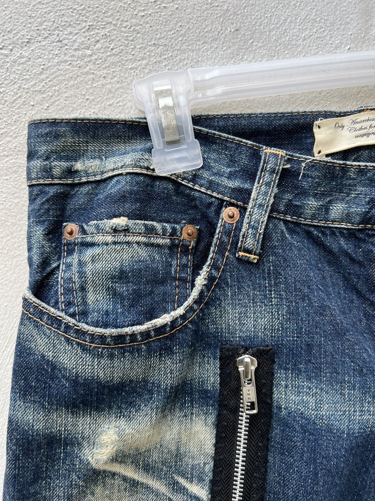 Vintage Vintage RNA Japan Distress Sashiko Bondage Denim Jeans Size US 30 / EU 46 - 9 Thumbnail