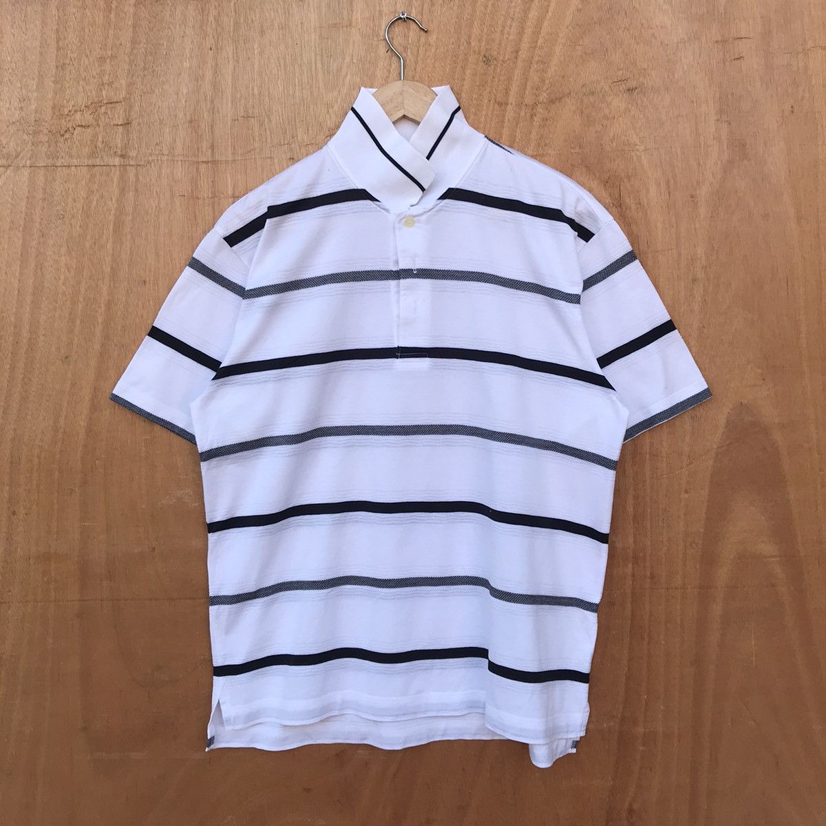Lanvin Vintage Lanvin Japan Polo Minimalist striped Size US M / EU 48-50 / 2 - 4 Thumbnail