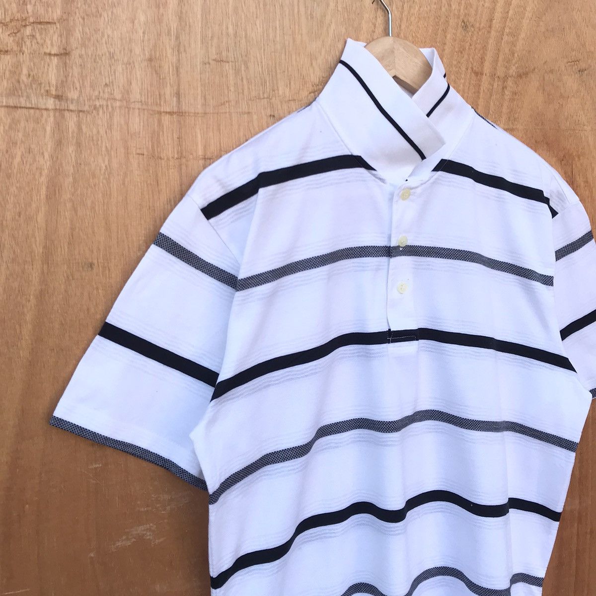 Lanvin Vintage Lanvin Japan Polo Minimalist striped Size US M / EU 48-50 / 2 - 3 Thumbnail