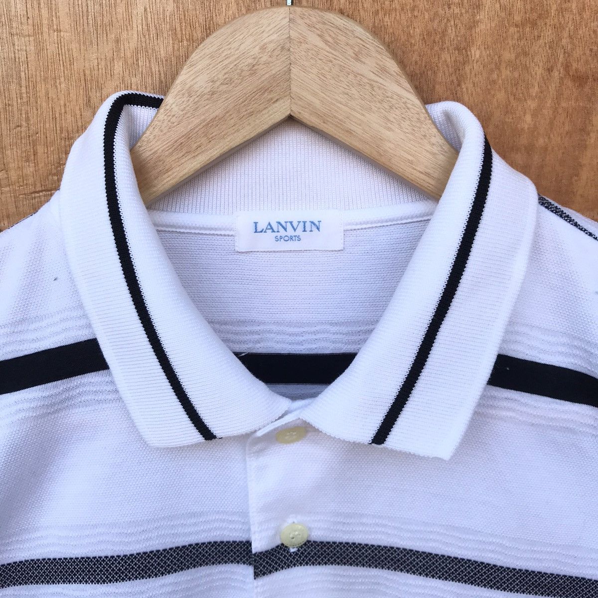 Lanvin Vintage Lanvin Japan Polo Minimalist striped Size US M / EU 48-50 / 2 - 5 Thumbnail