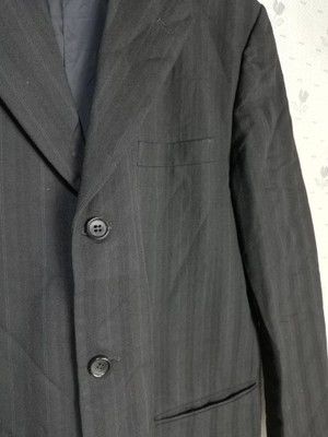 Comme des Garcons Homme Comme des garcons homme black stripes wool blazer Size 44R - 6 Thumbnail