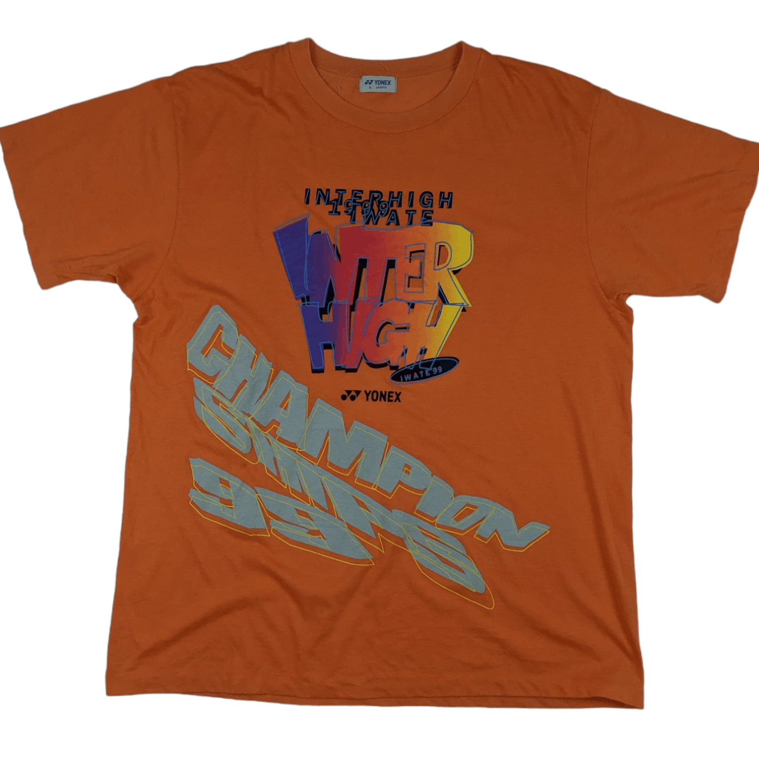 Japanese Brand Vintage 1999 INTER HIGH Championships Iwate Badminton Tee Size US L / EU 52-54 / 3 - 2 Thumbnail