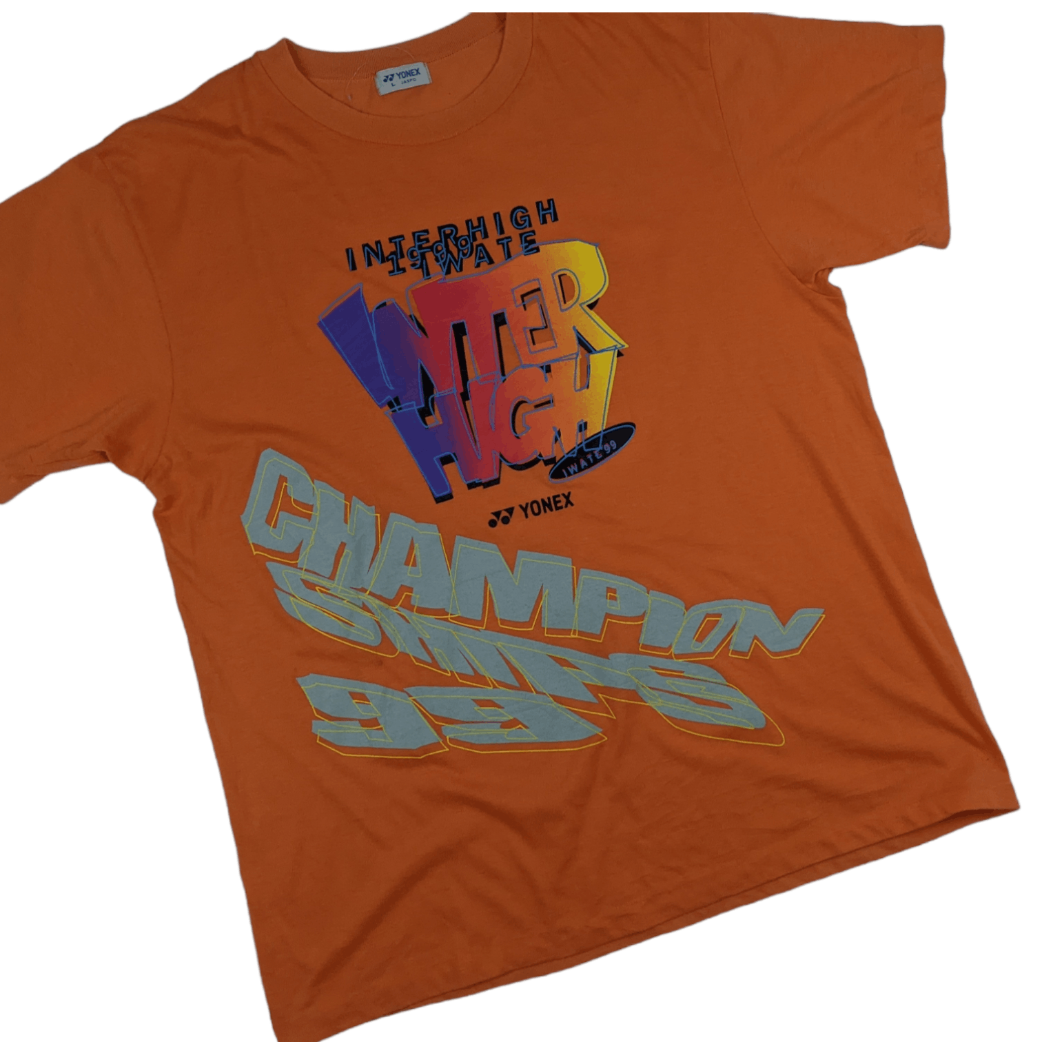 Japanese Brand Vintage 1999 INTER HIGH Championships Iwate Badminton Tee Size US L / EU 52-54 / 3 - 3 Thumbnail