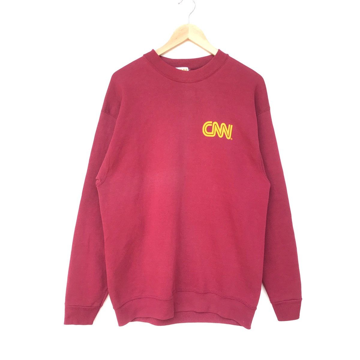 Vintage Vintage CNN 1994 sweatshirt cotton polyester Size US L / EU 52-54 / 3 - 2 Thumbnail