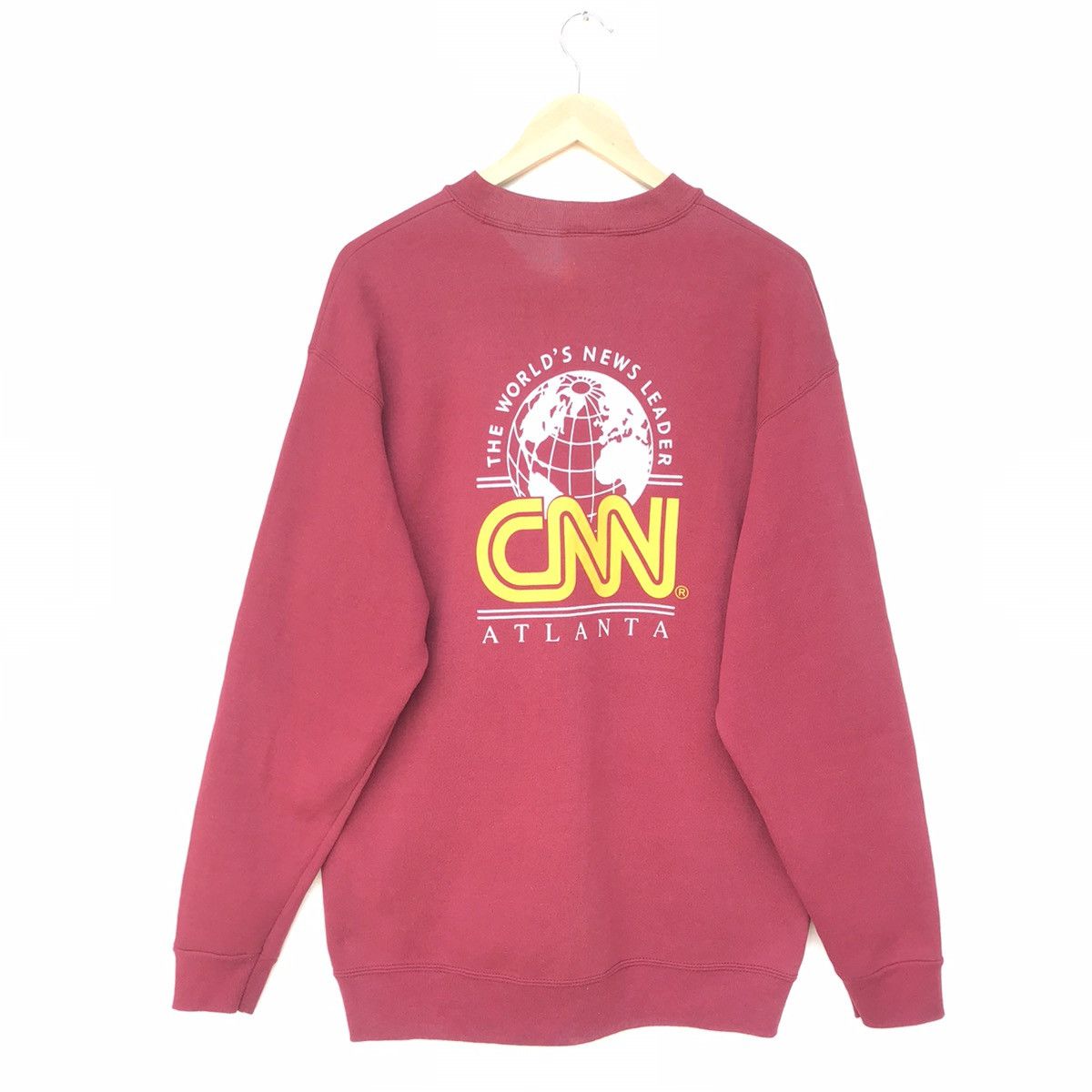 Vintage Vintage CNN 1994 sweatshirt cotton polyester Size US L / EU 52-54 / 3 - 1 Thumbnail