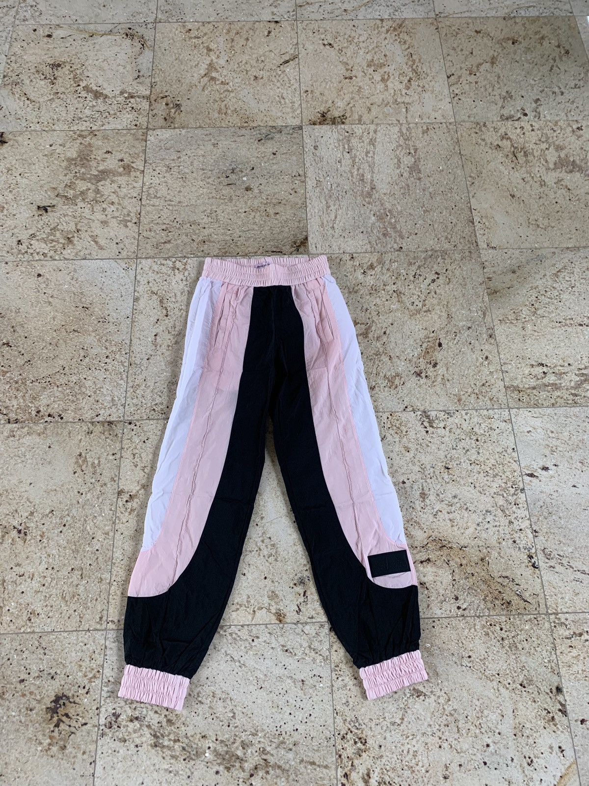Palm Angels Black & Pink Stamp Logo Joggers Size US 28 / EU 44 - 1 Thumbnail