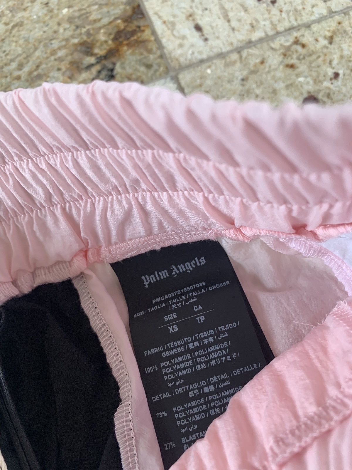 Palm Angels Black & Pink Stamp Logo Joggers Size US 28 / EU 44 - 10 Thumbnail