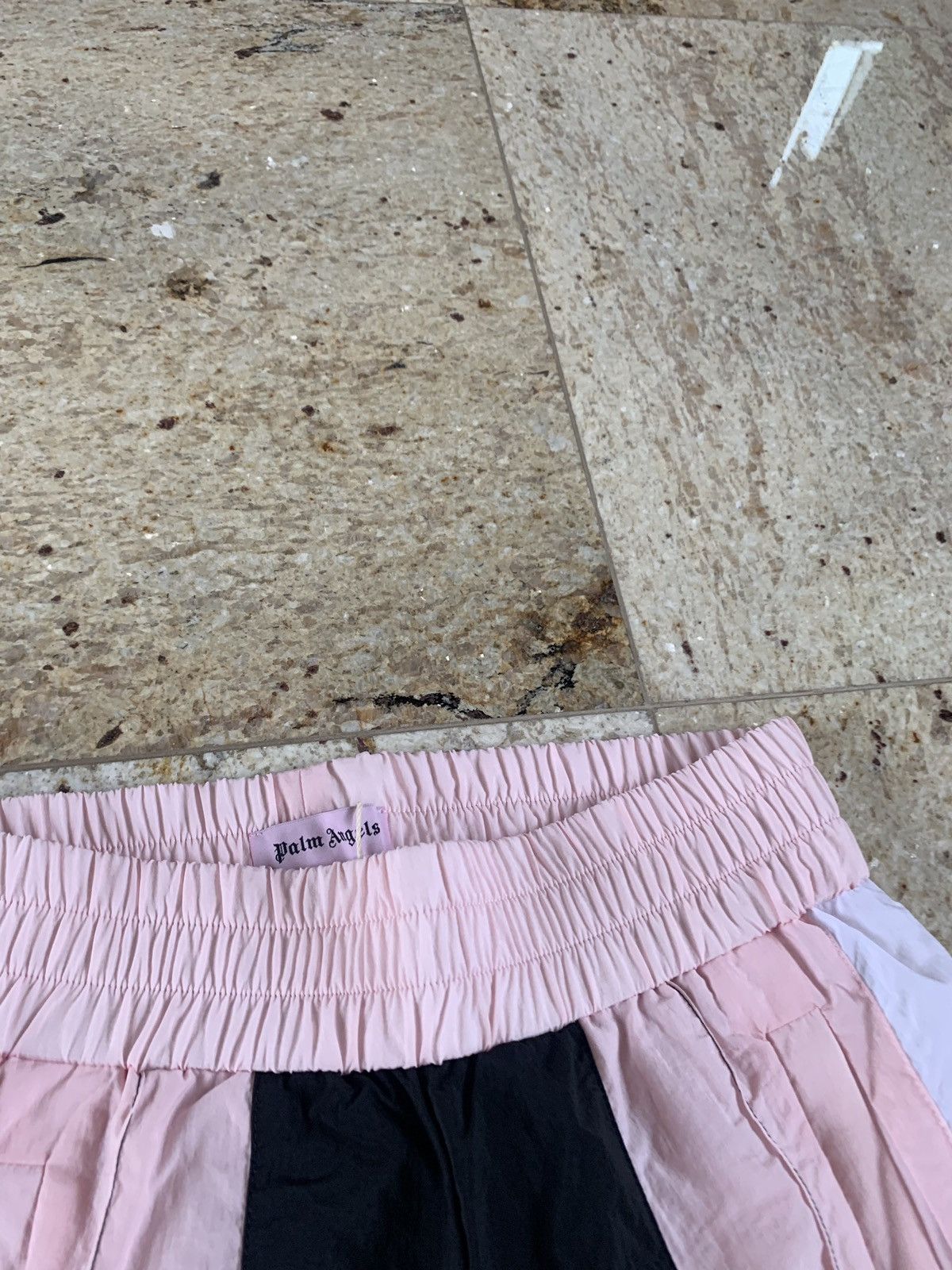 Palm Angels Black & Pink Stamp Logo Joggers Size US 28 / EU 44 - 9 Thumbnail
